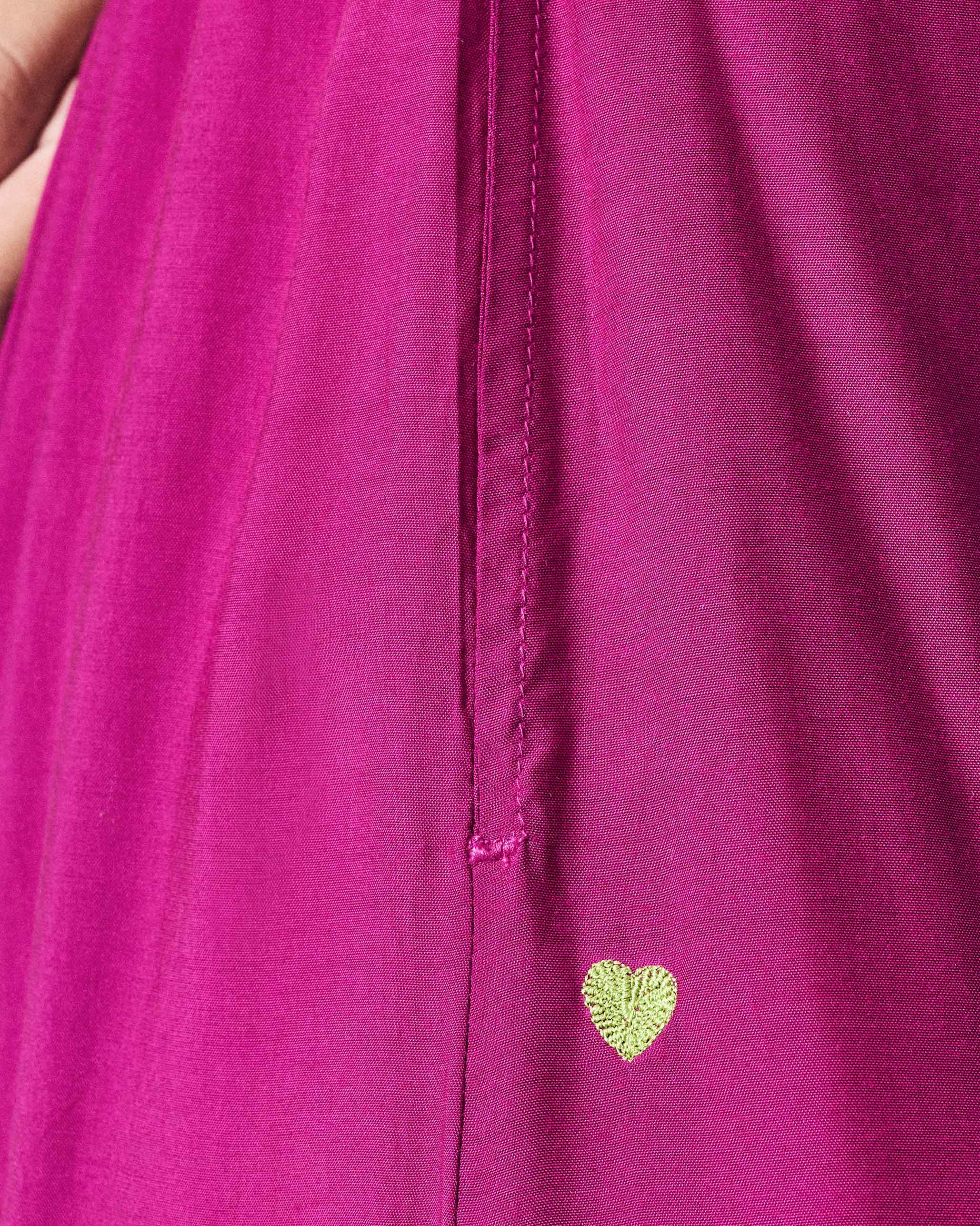 Uneven Hem Pants - Mulberry