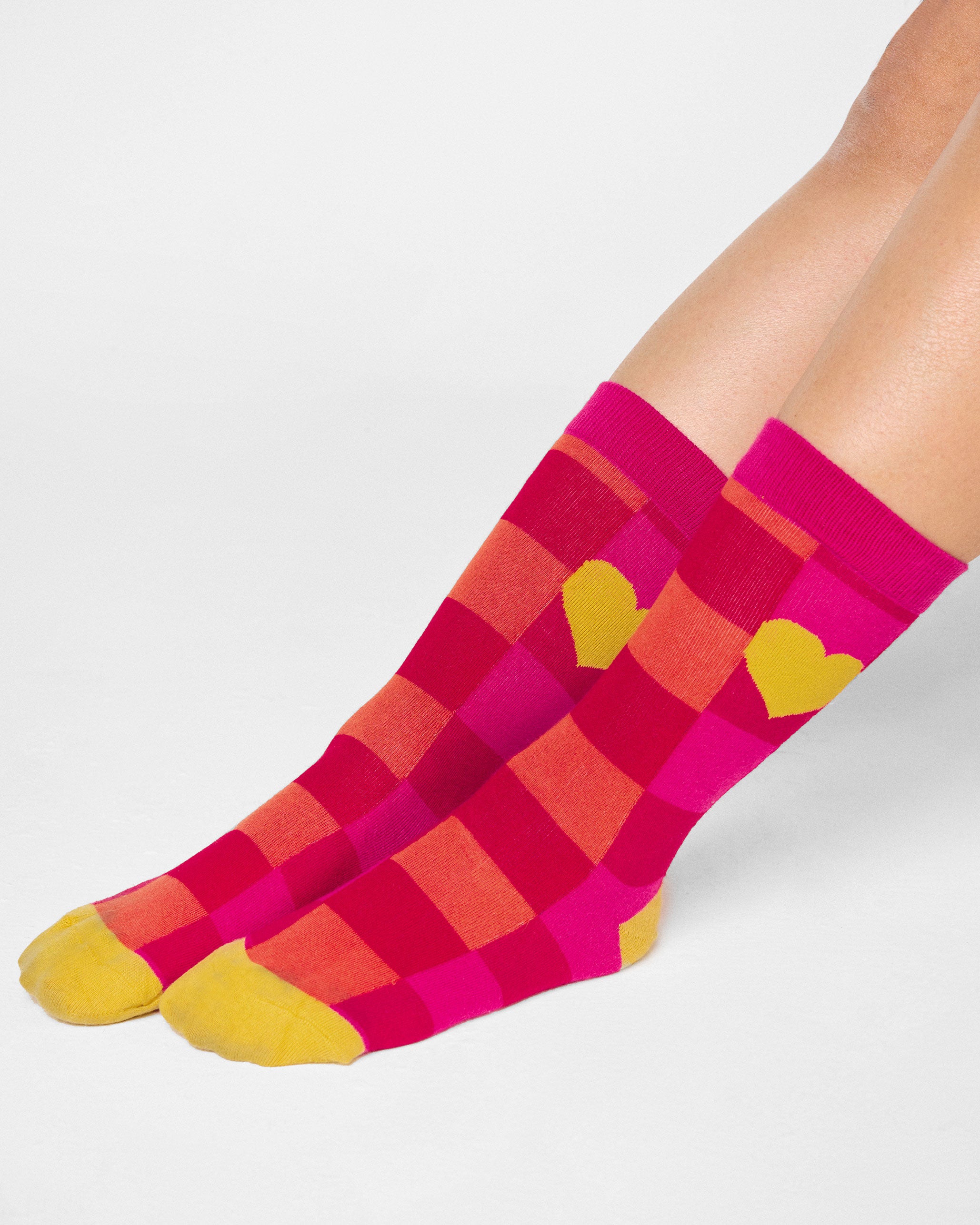 Heart and Sole Socks - Fuchsia & Red