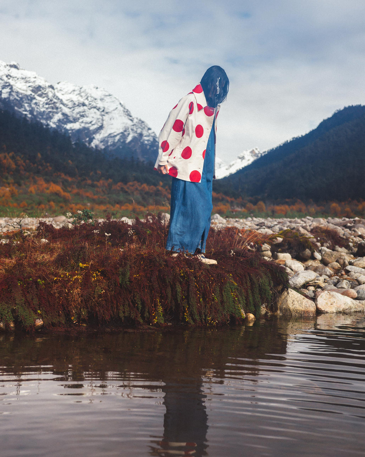 Dottie Jacket - Ivory & Red