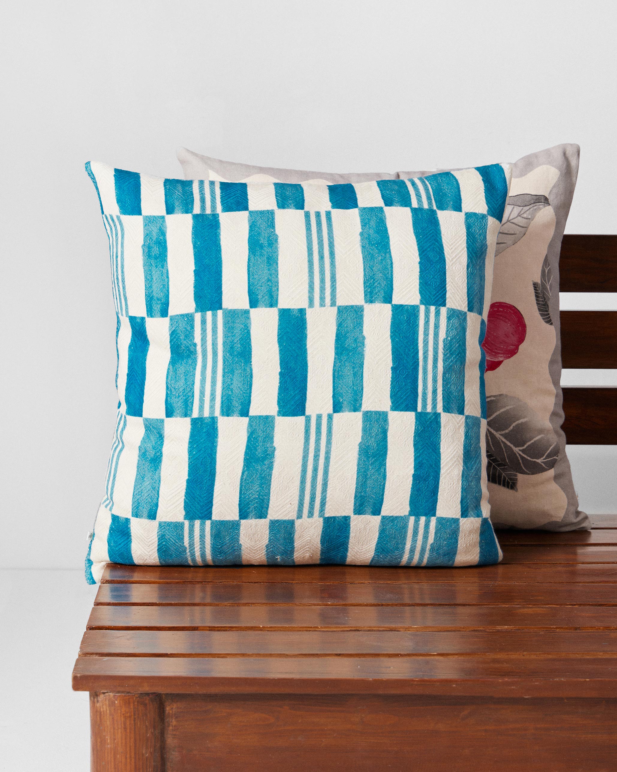 Blue Scallop Cushion Cover