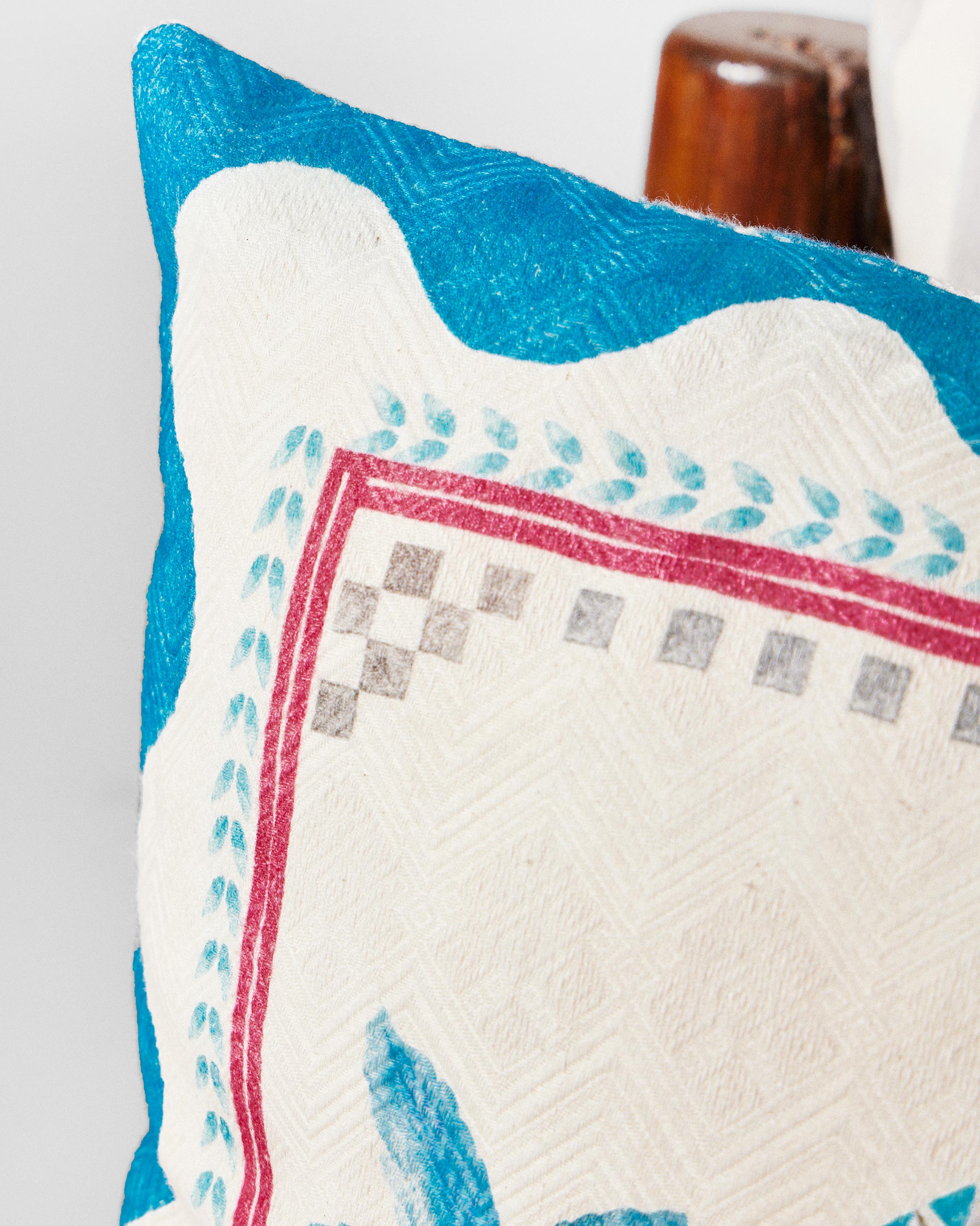 Blue Scallop Cushion Cover