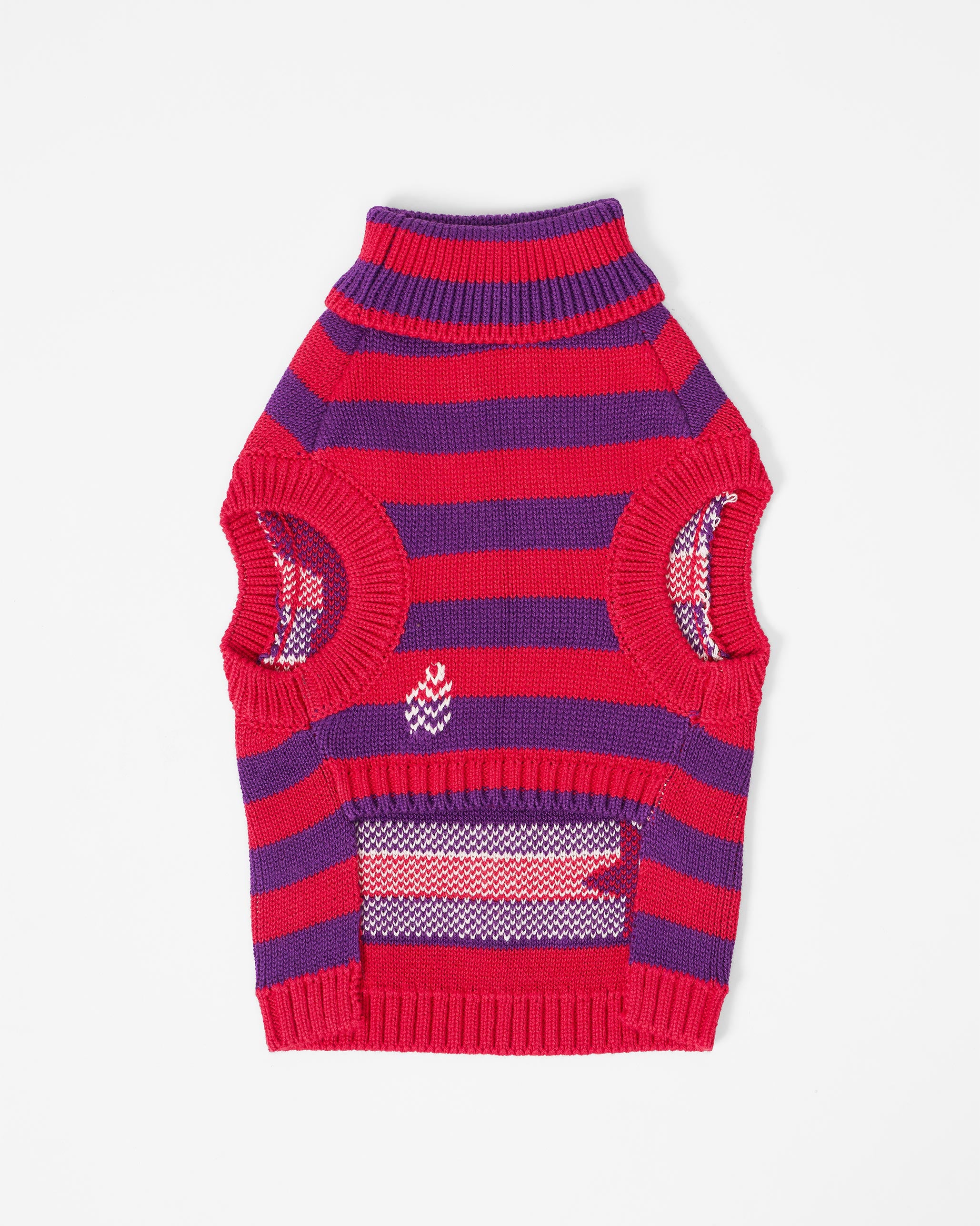 Cosmic Canine Dog Sweater - Red and purple