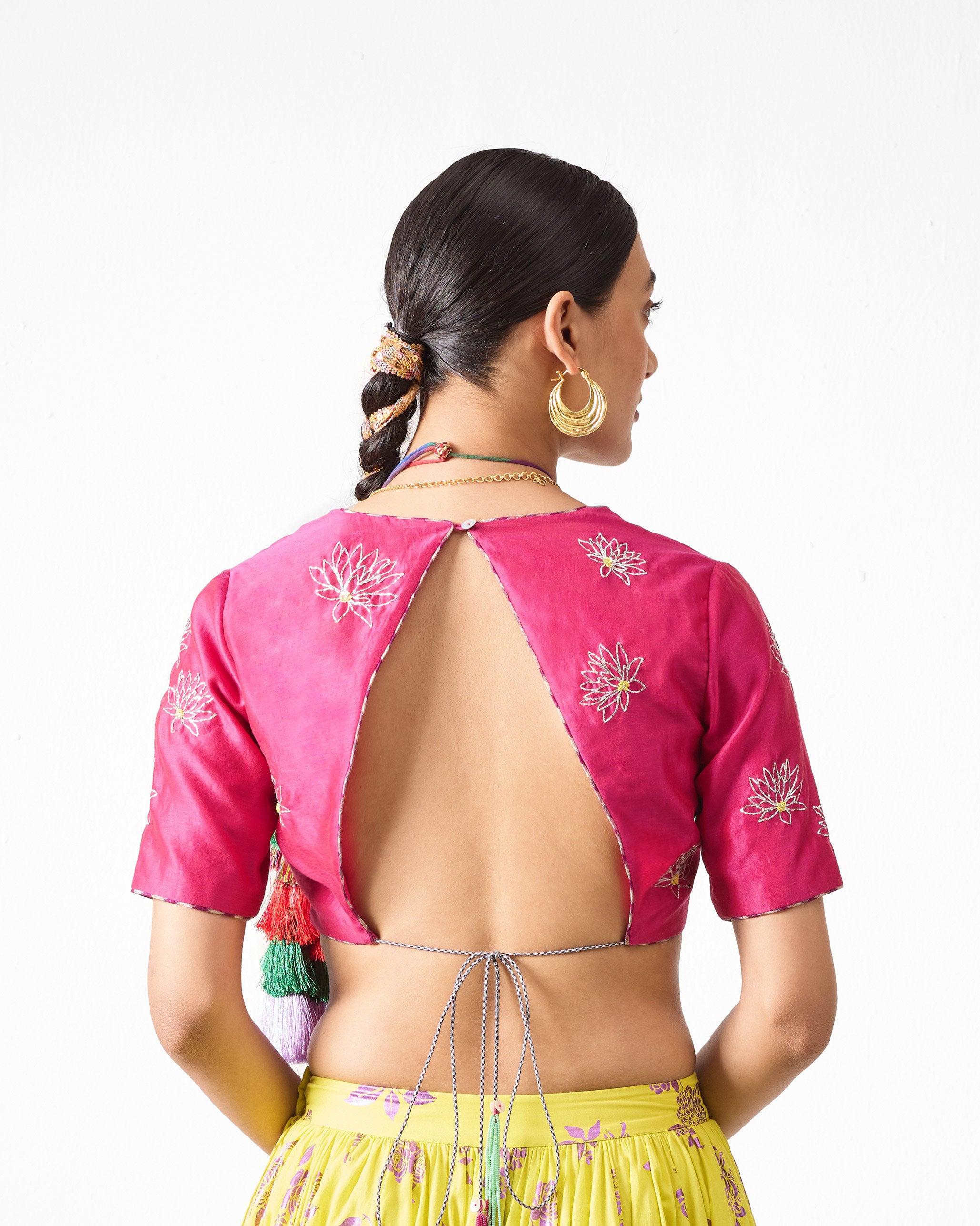 Dori Blouse - Fuchsia Embroidered