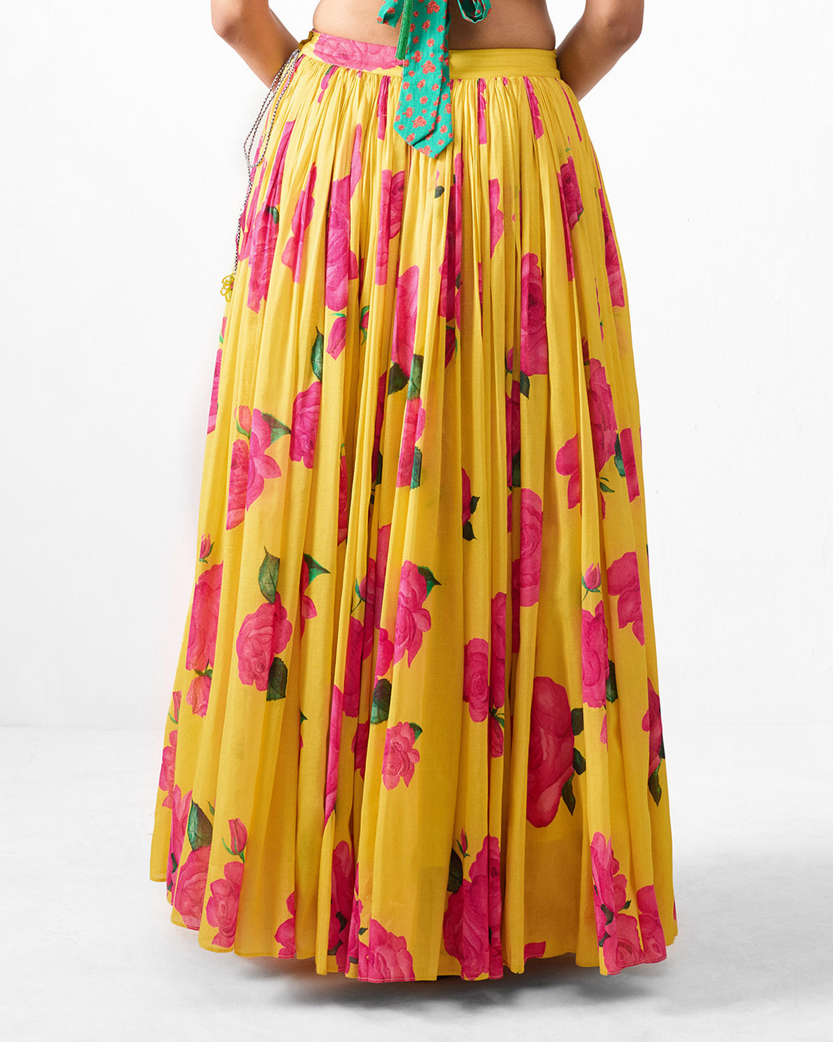Reha Skirt - Yellow & Fuchsia Printed