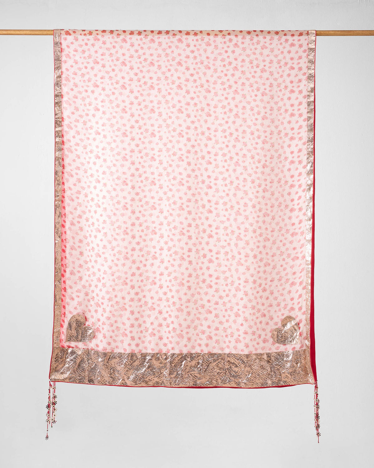 Lehar Dupatta - Red & Ivory Printed thumbnail 4