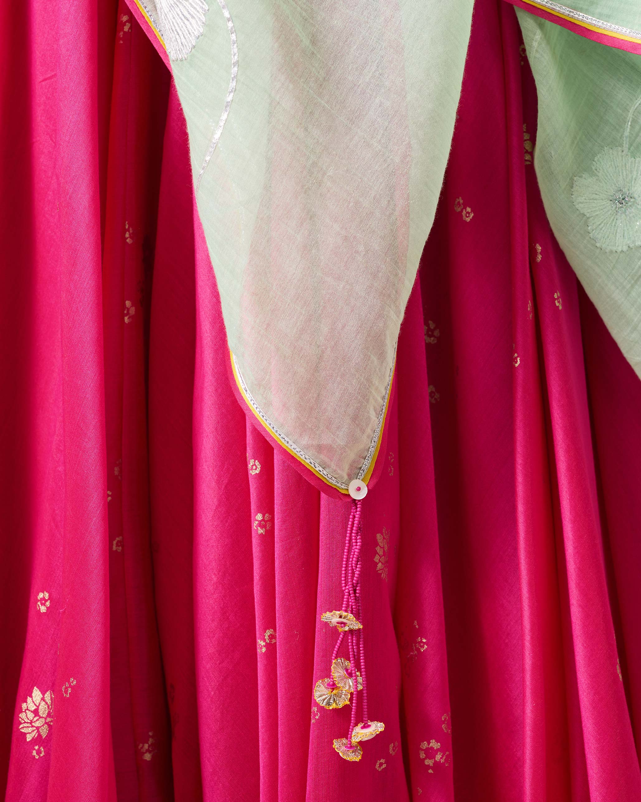 Fiza Dupatta - Sea Blue Embroidered