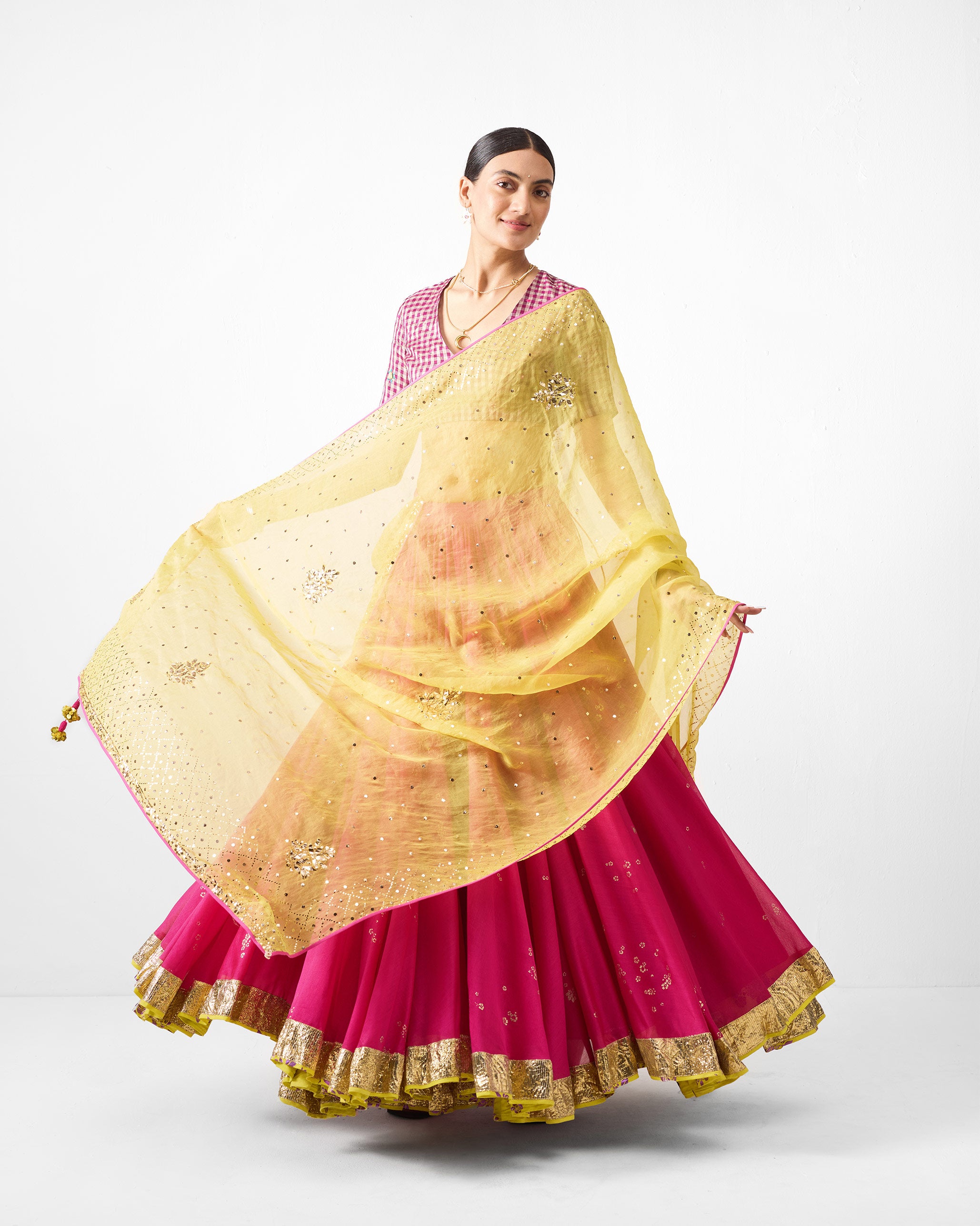 Anya Dupatta - Yellow Embroidered