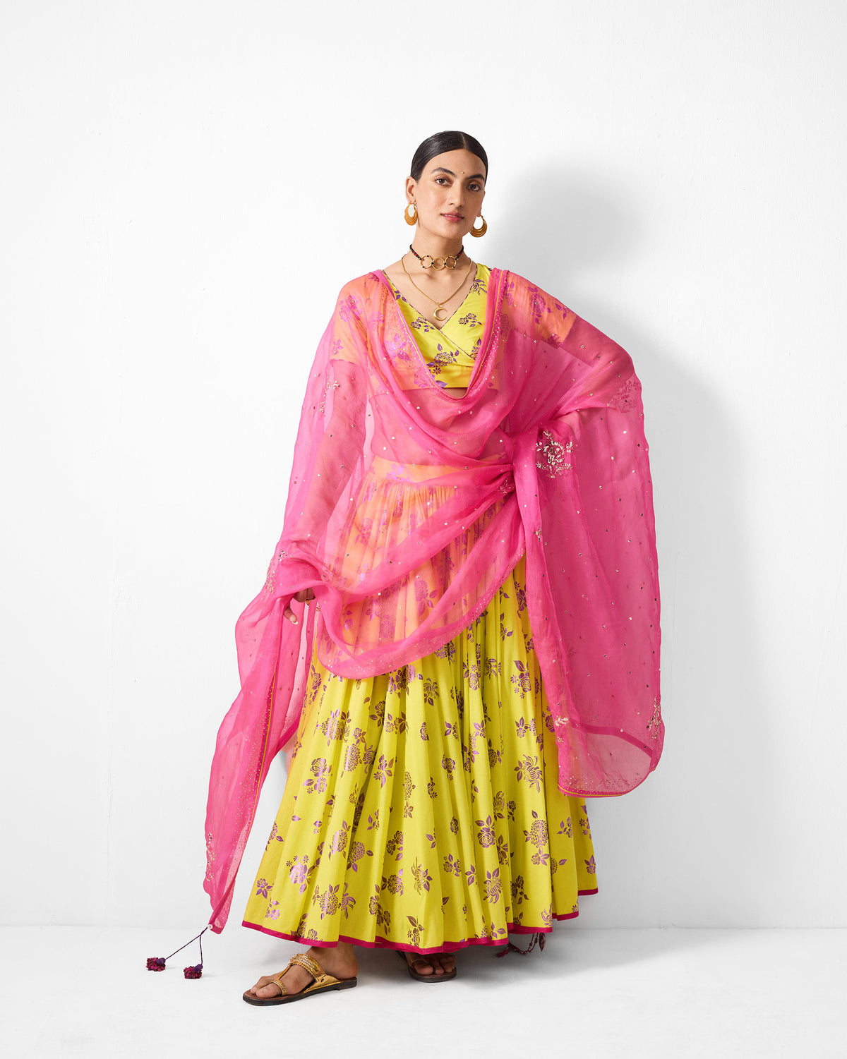 Mahira Dupatta - Pink Embroidered