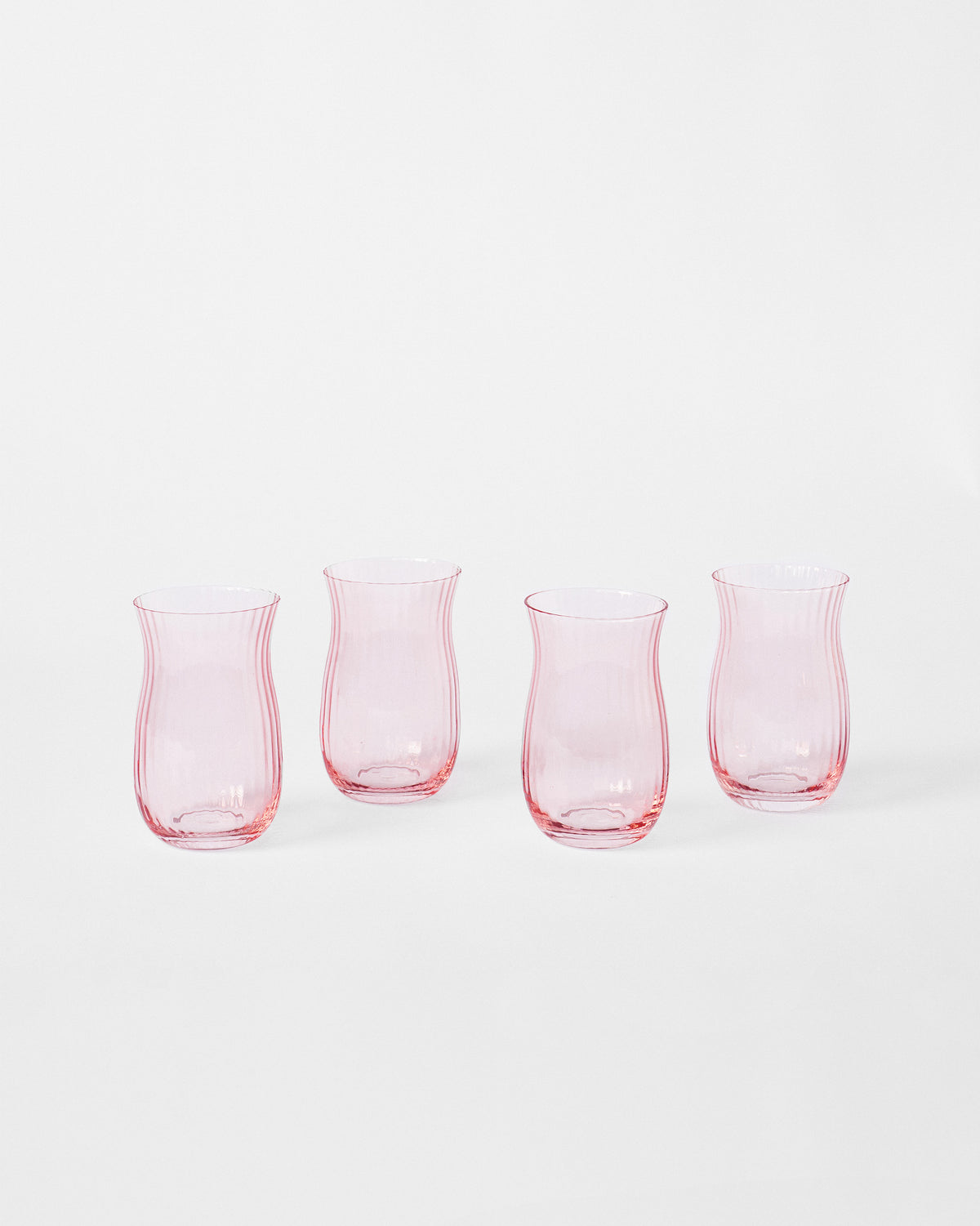 Ripple Glass tumblers - Pink
