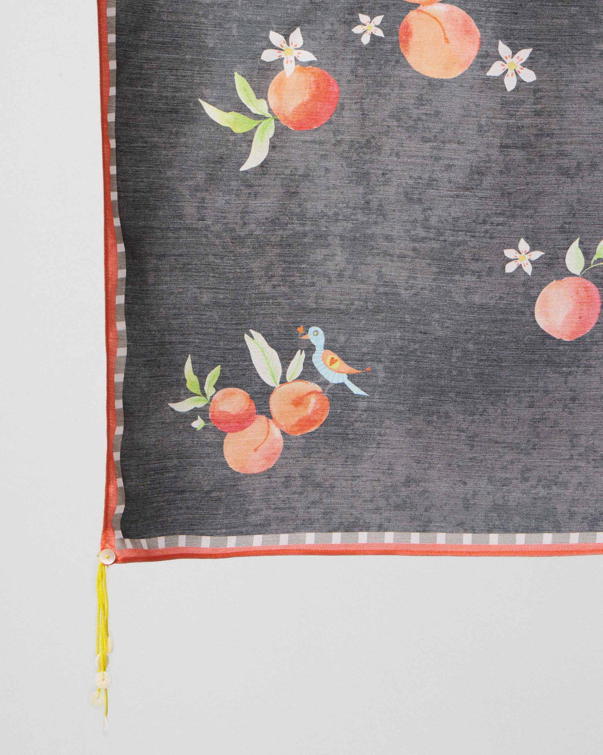 Apricot Scarf - Charcoal & Orange thumbnail 3