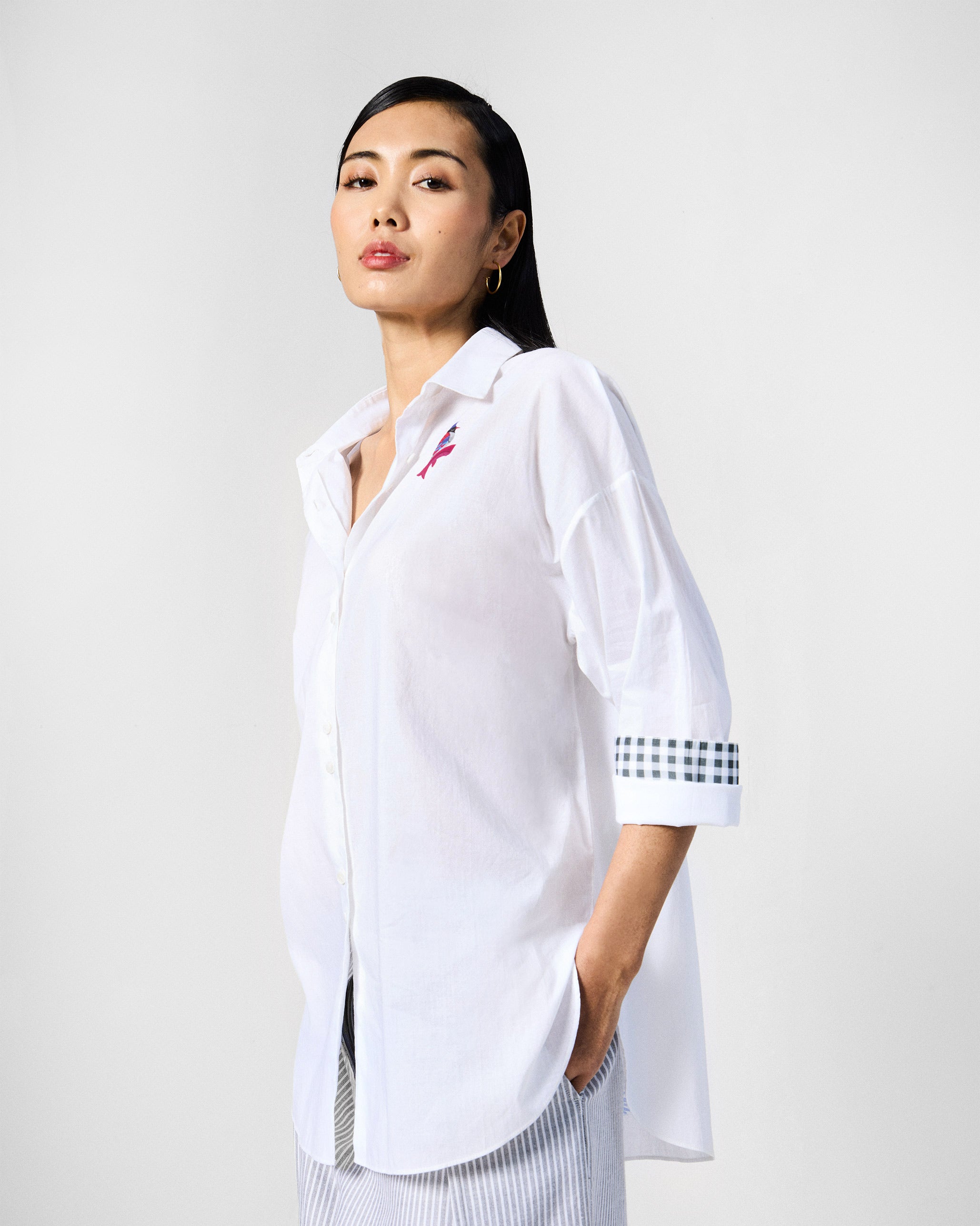Siv Shirt - White Printed