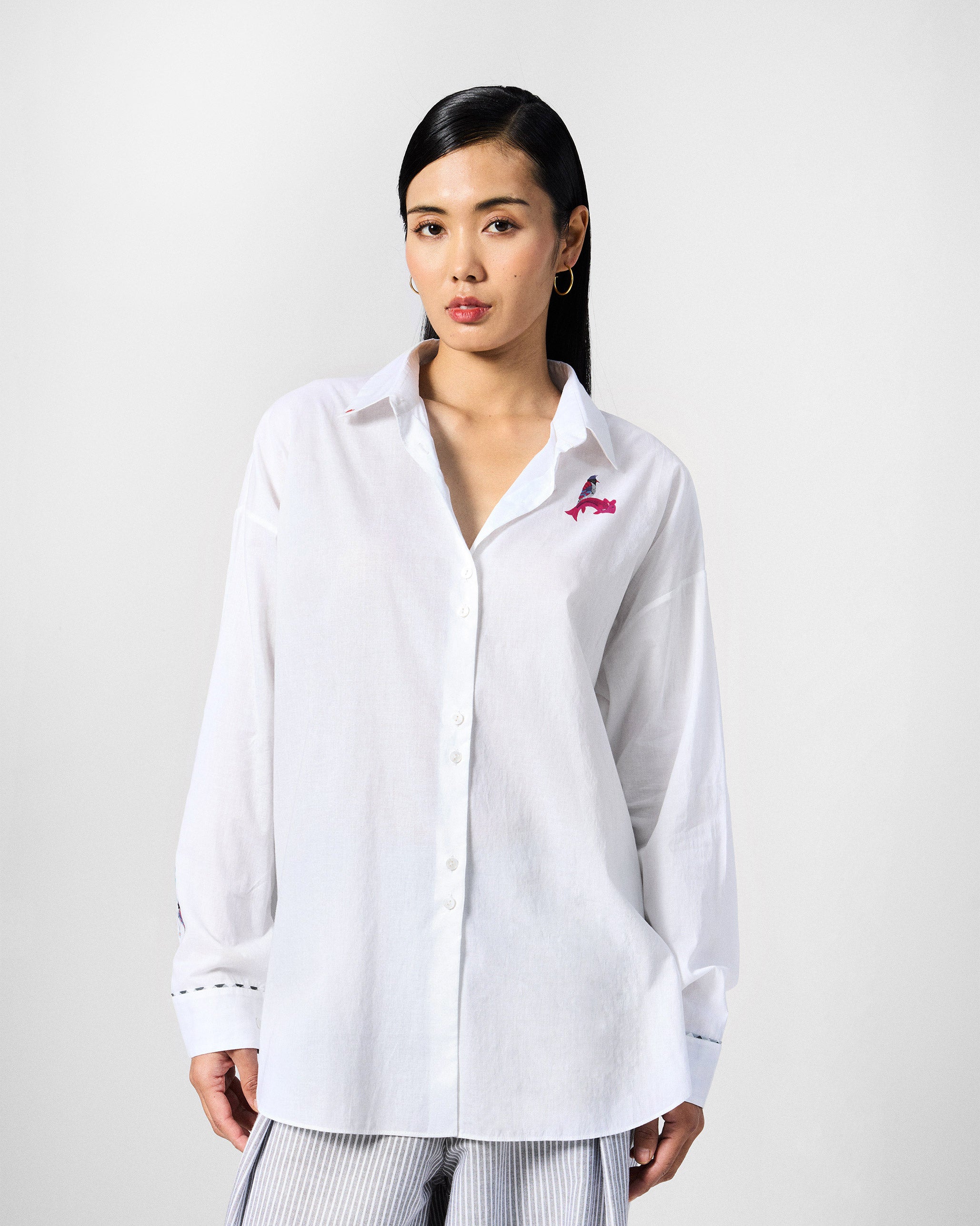 Siv Shirt - White Printed