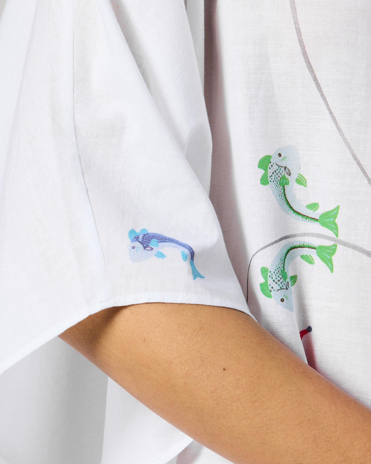 Kohima Kaftan - White Printed