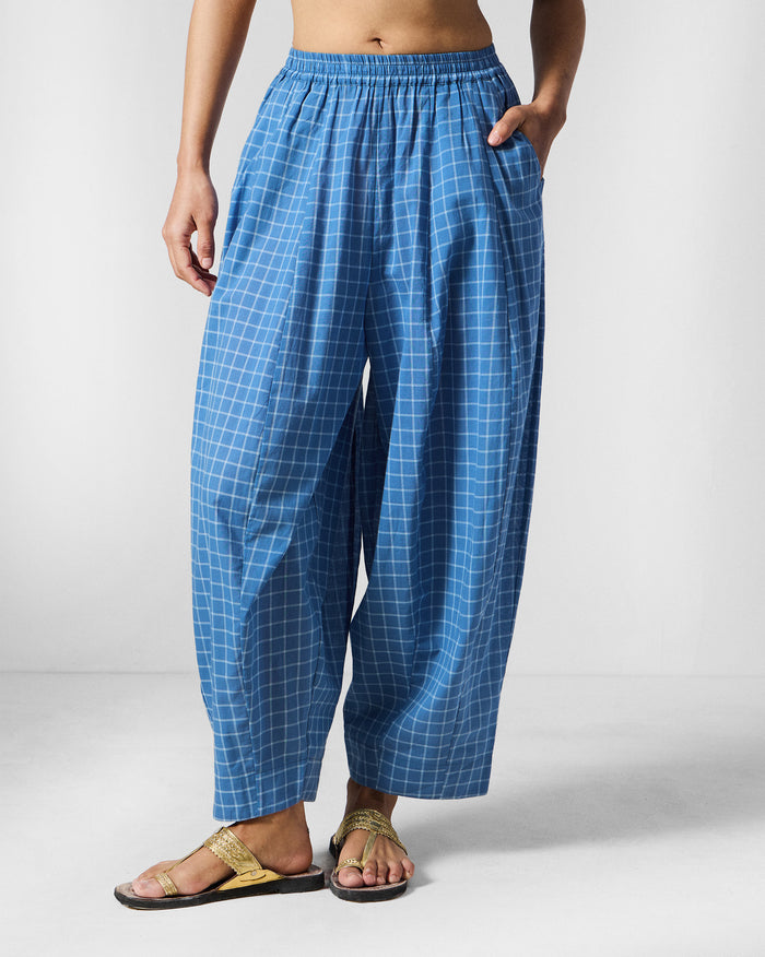 Tia Pants - Riverside Blue & White Checks