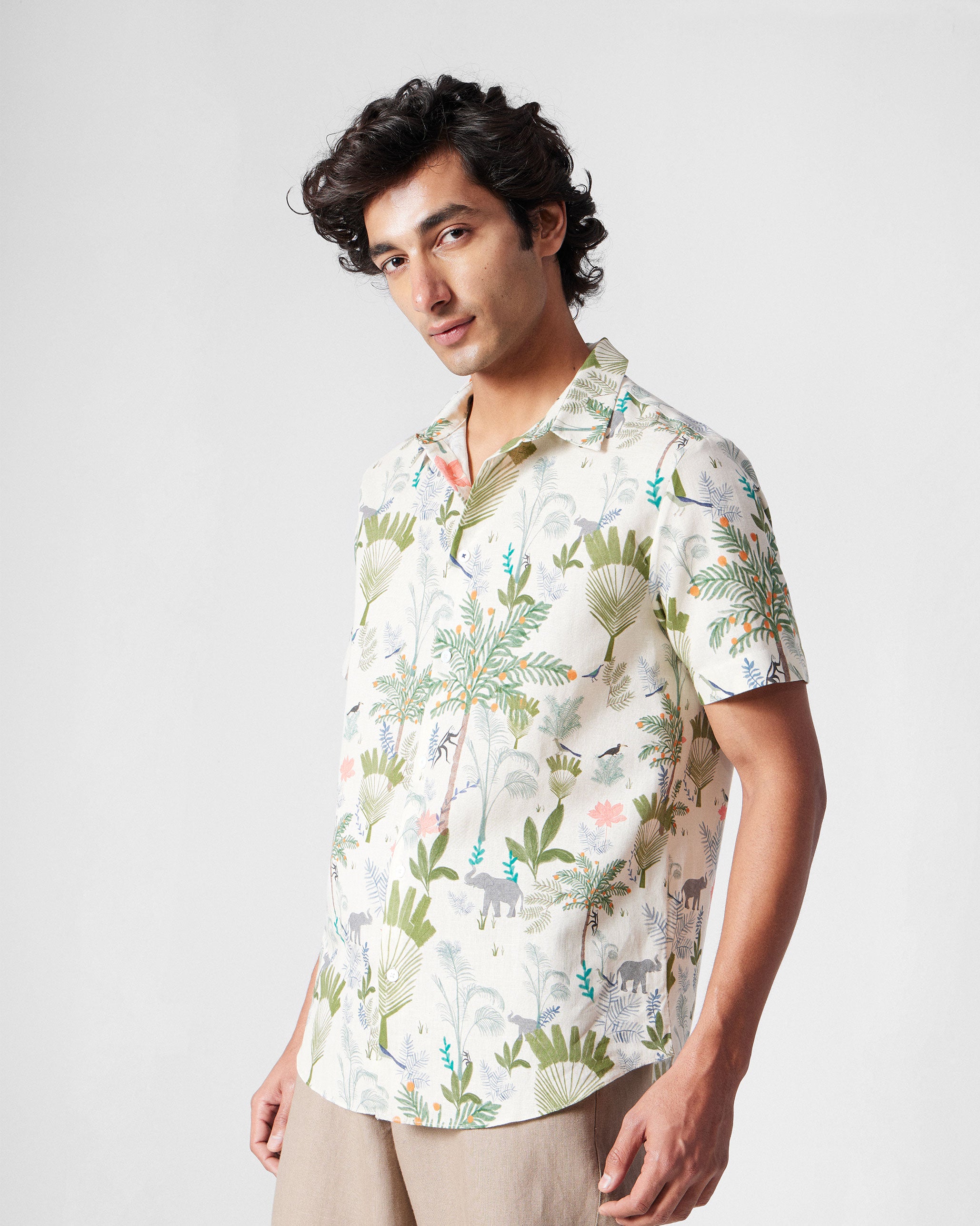 Half Sleeve Shirt - Multicolour Printed