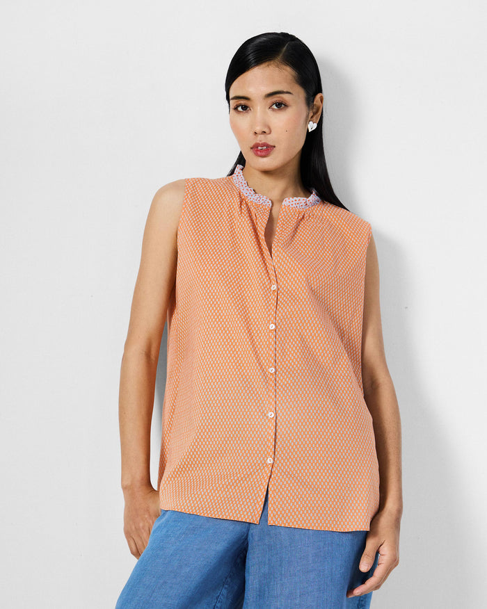 Roh Top - Orange Printed