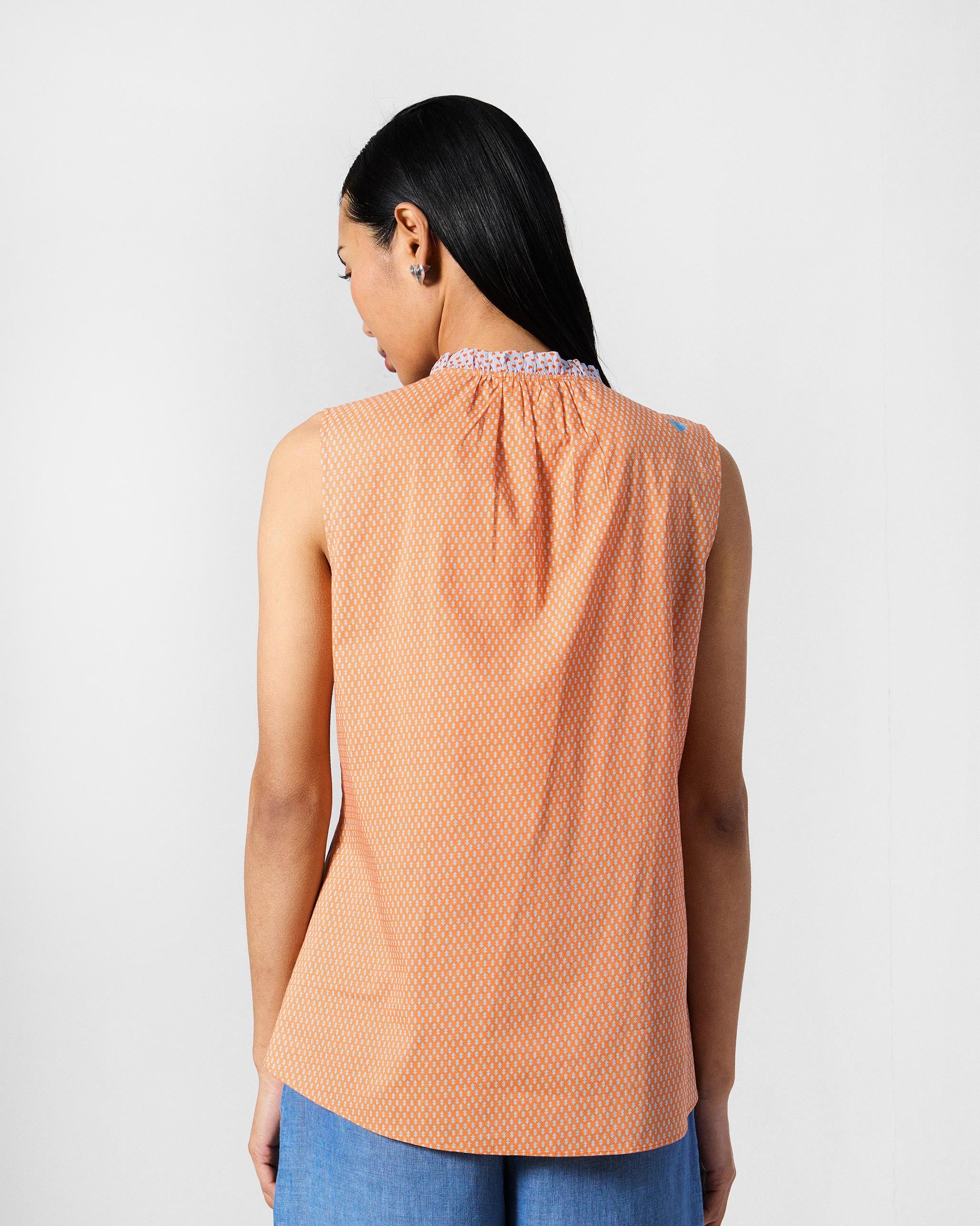 Roh Top - Orange Printed