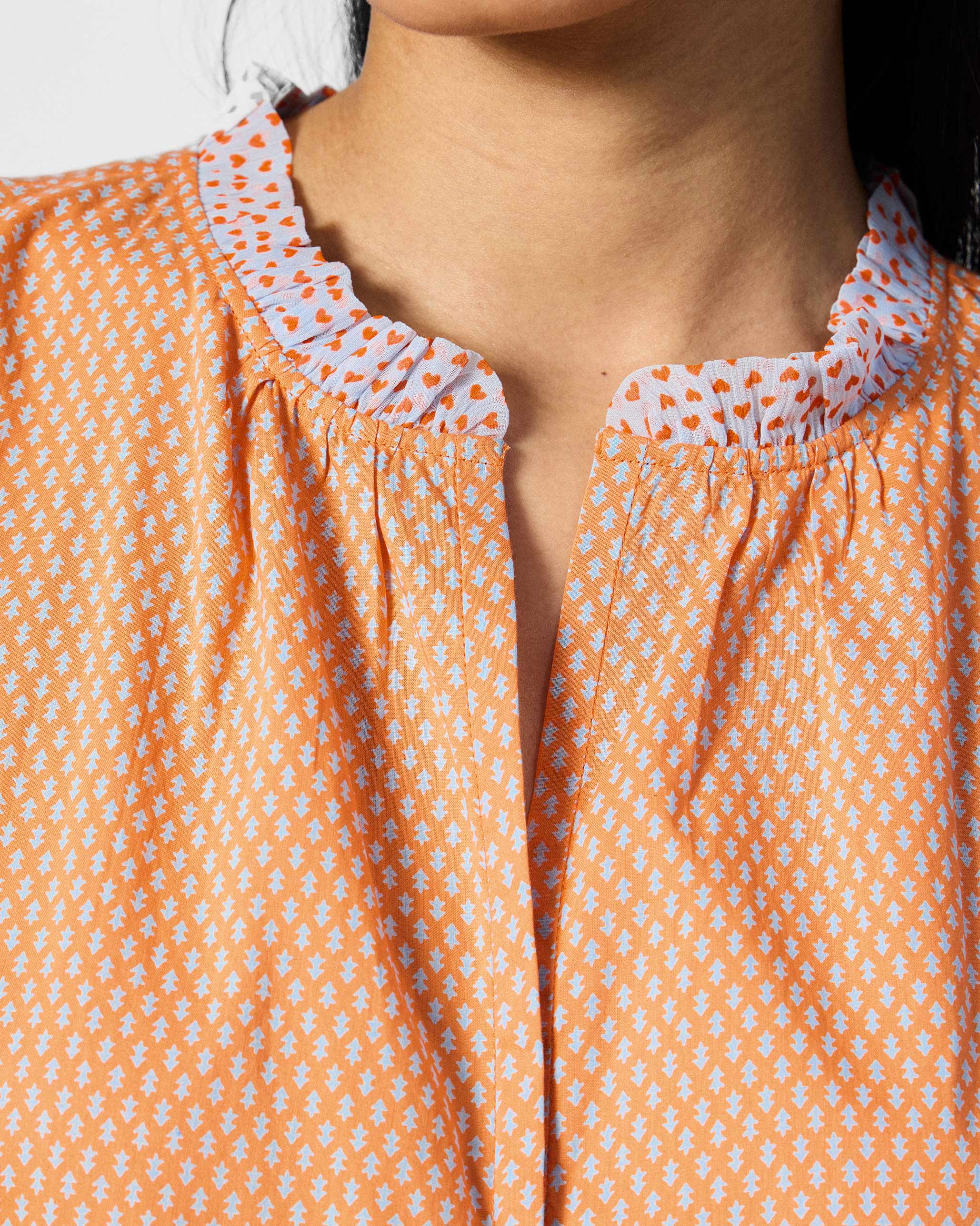 Roh Top - Orange Printed