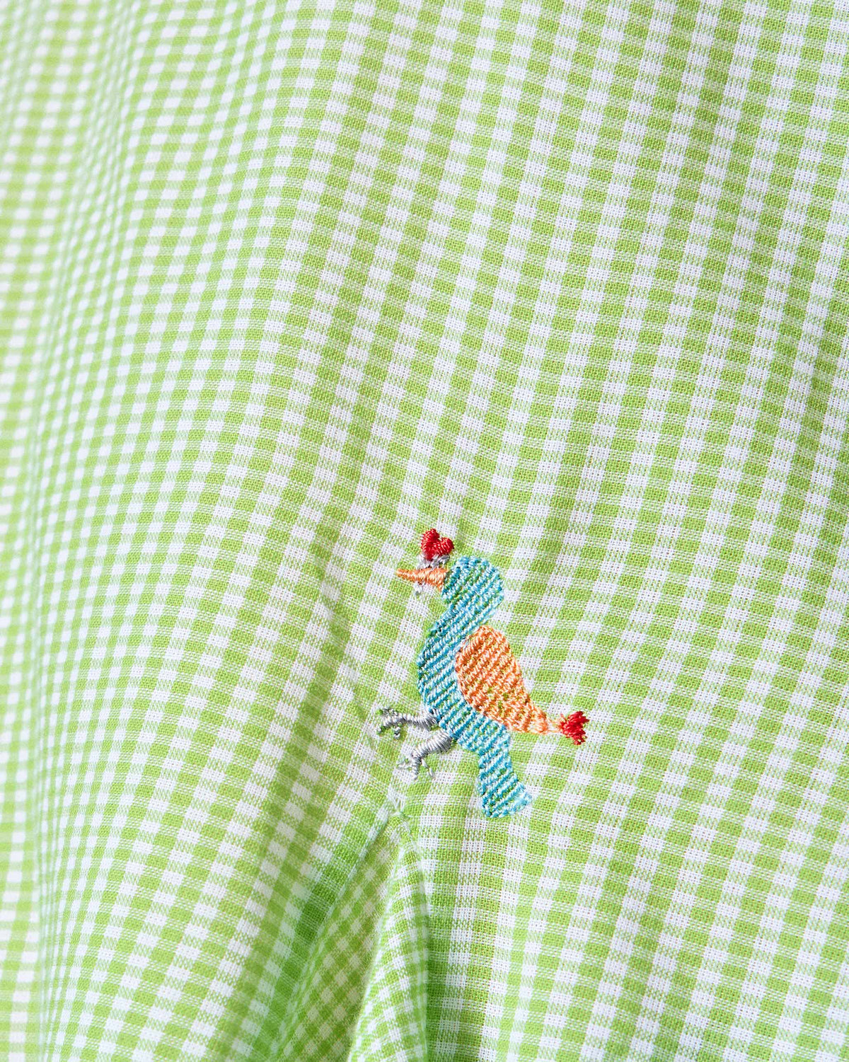 Ayra Top - Green & White Checks