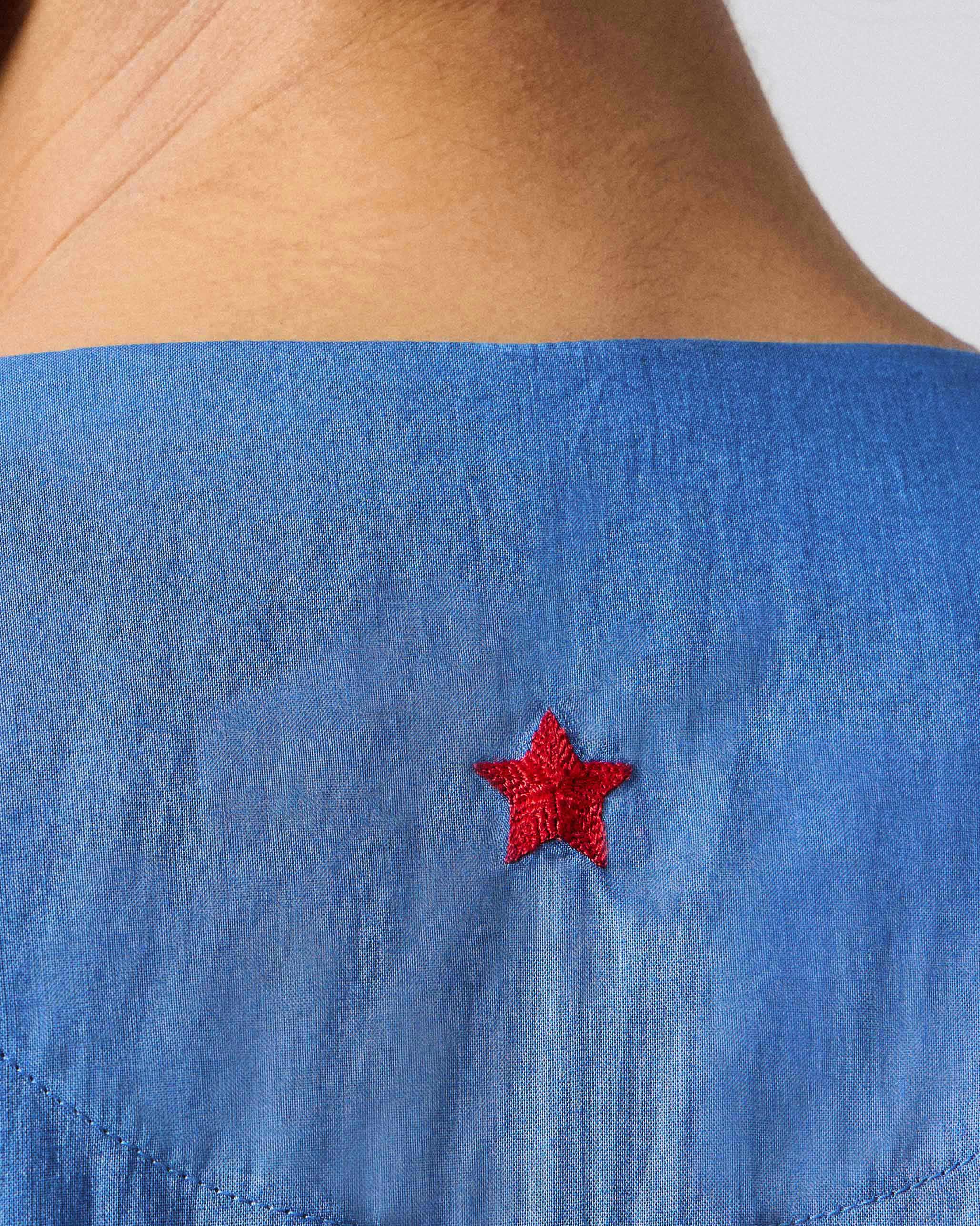 Nova Kurta - Blue & White Printed