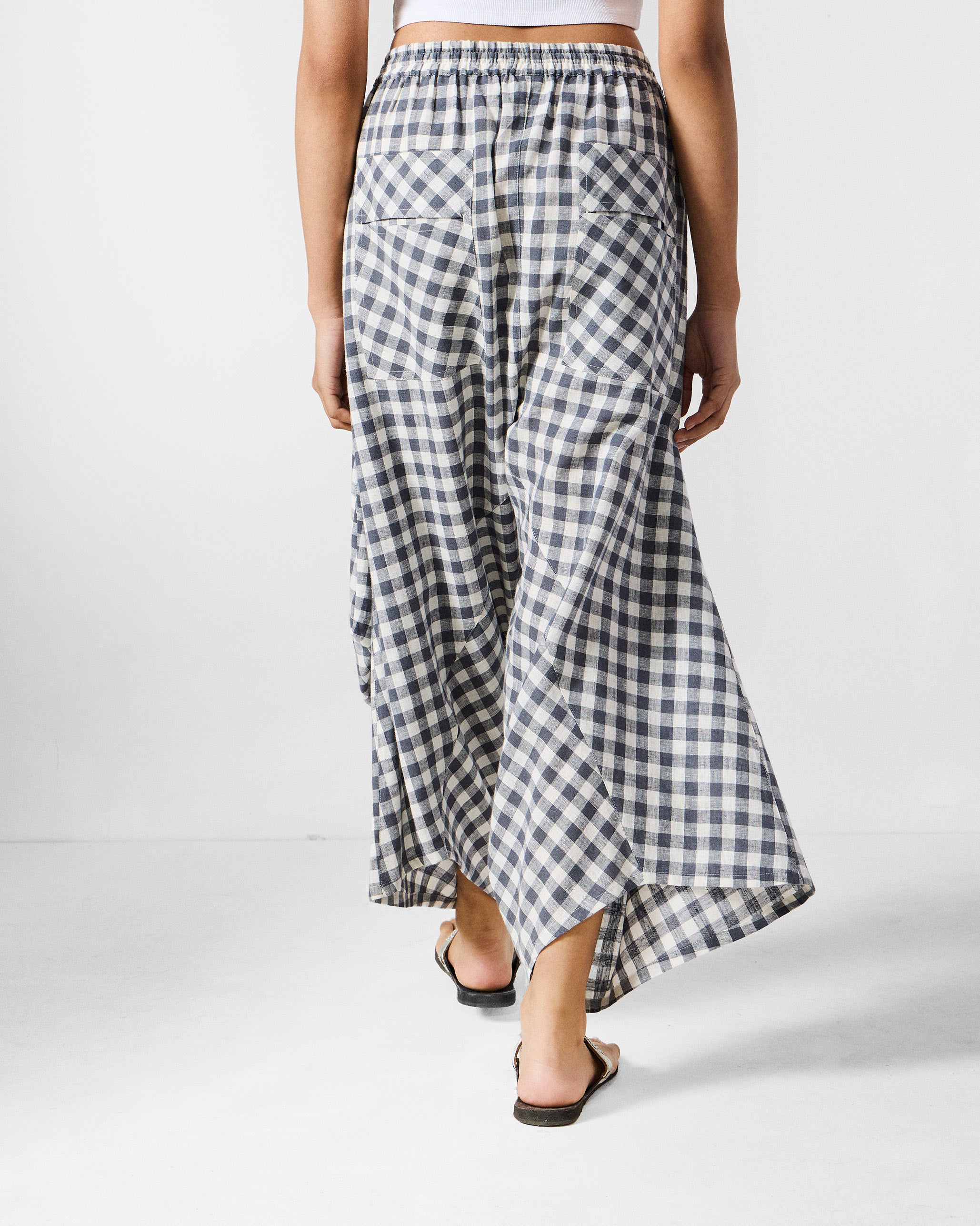 Yoka Trousers - Grey & White Checks
