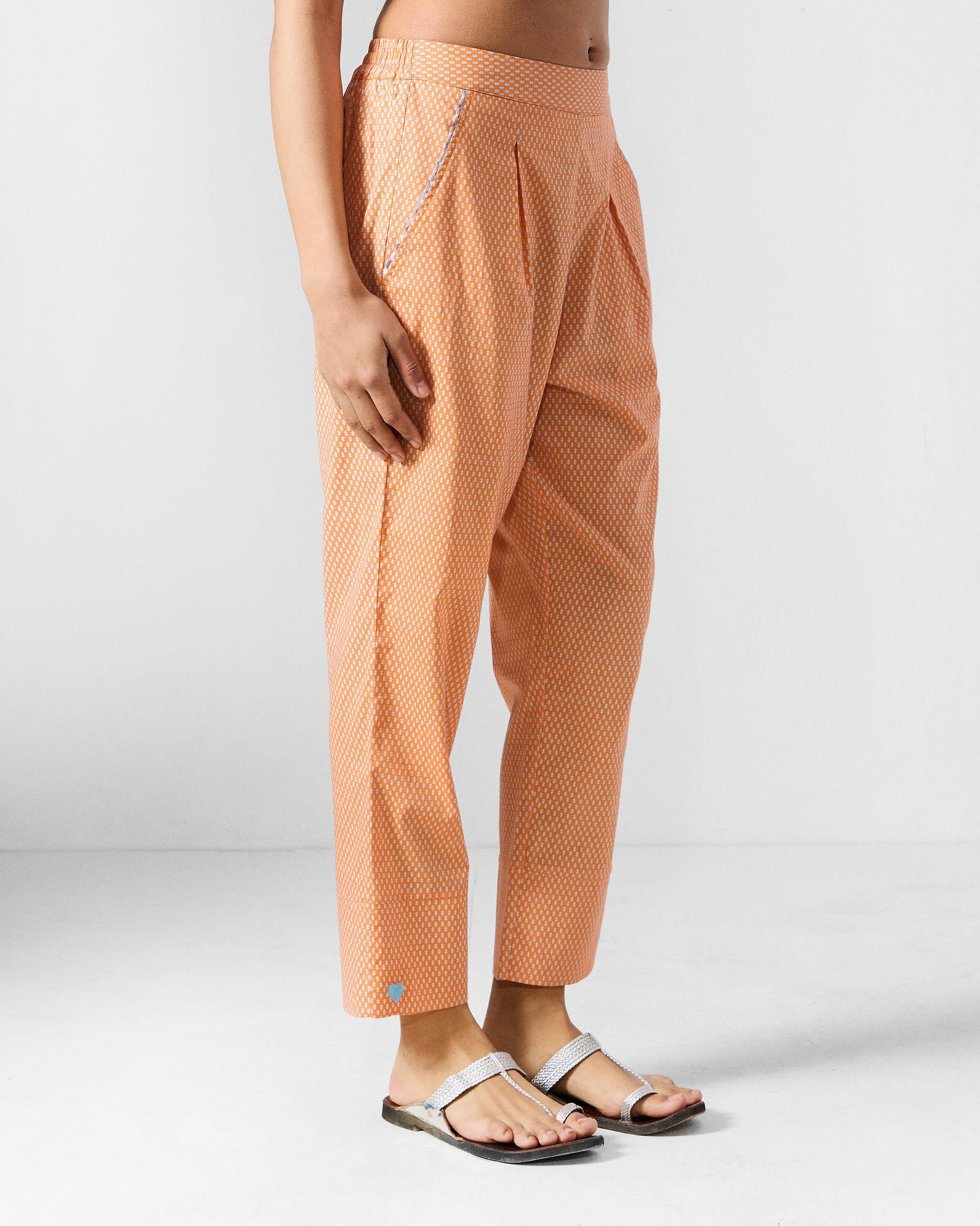 Perch Pants - Orange Printed