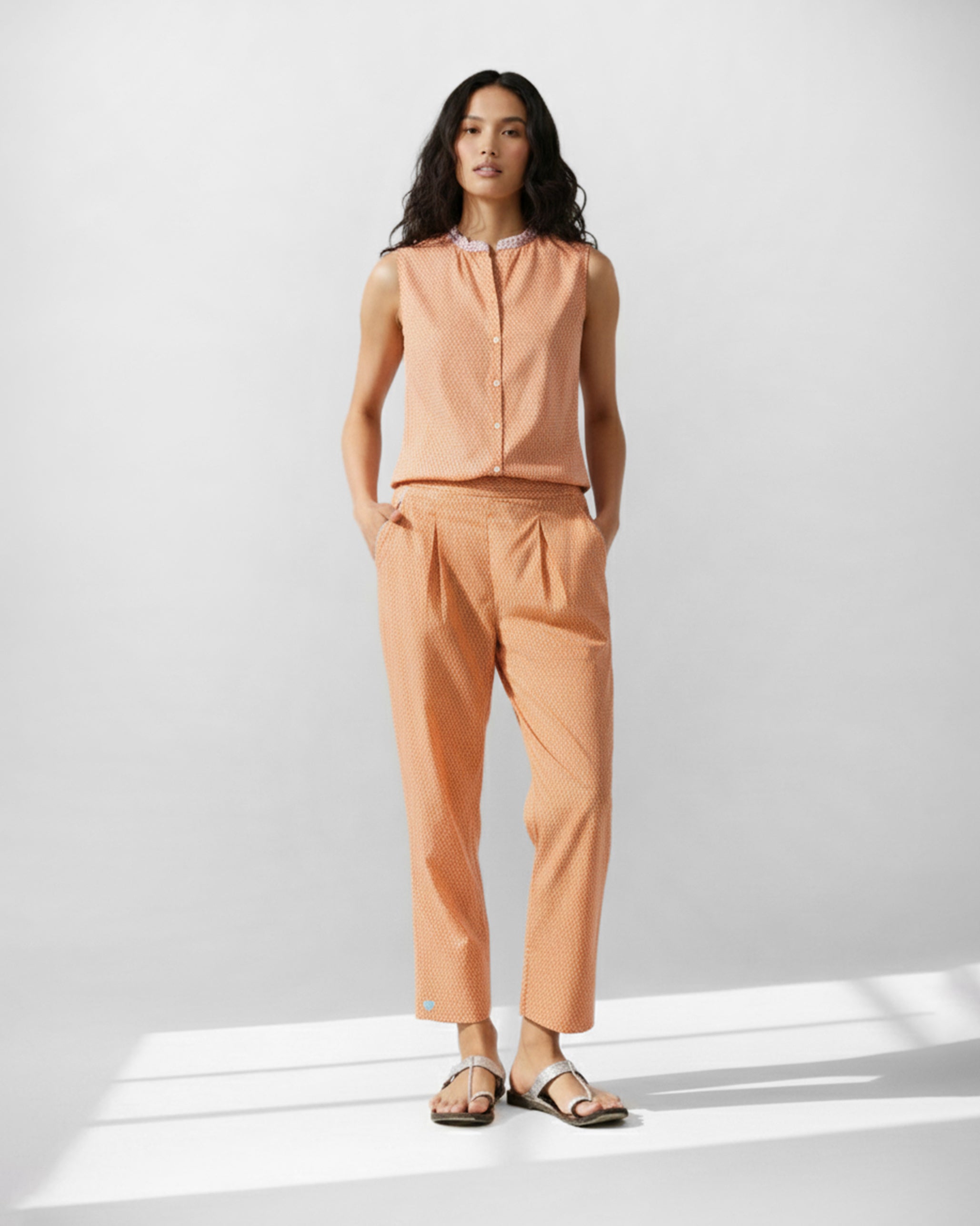 Perch Pants - Orange Printed