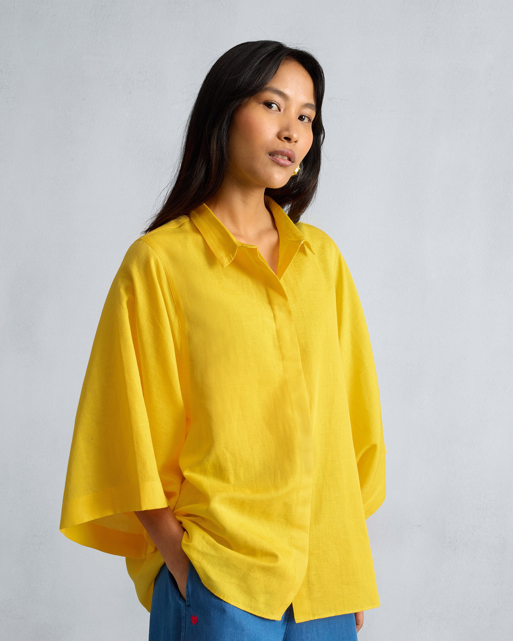 Drop Armhole Shirt - Yellow