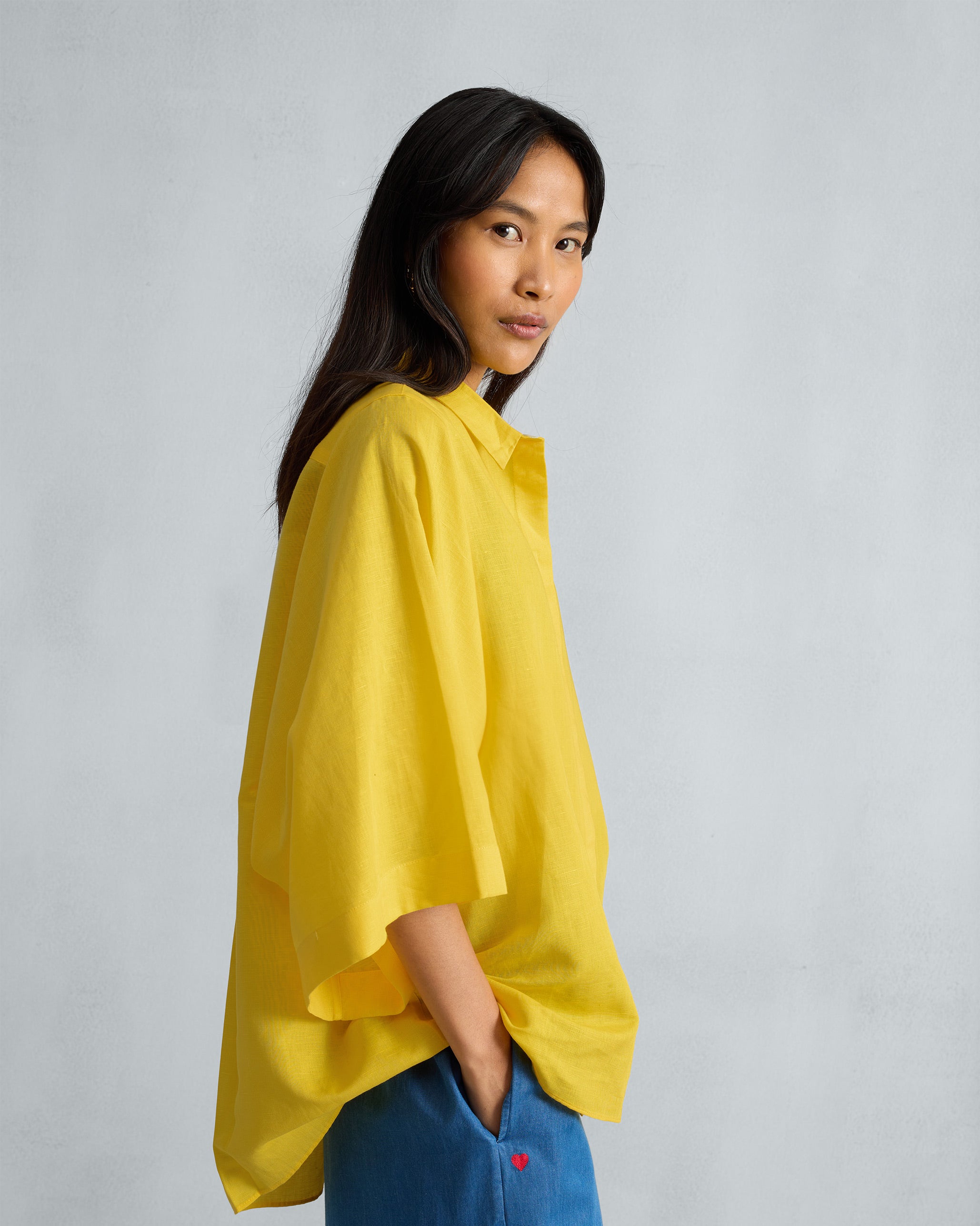 Drop Armhole Shirt - Yellow