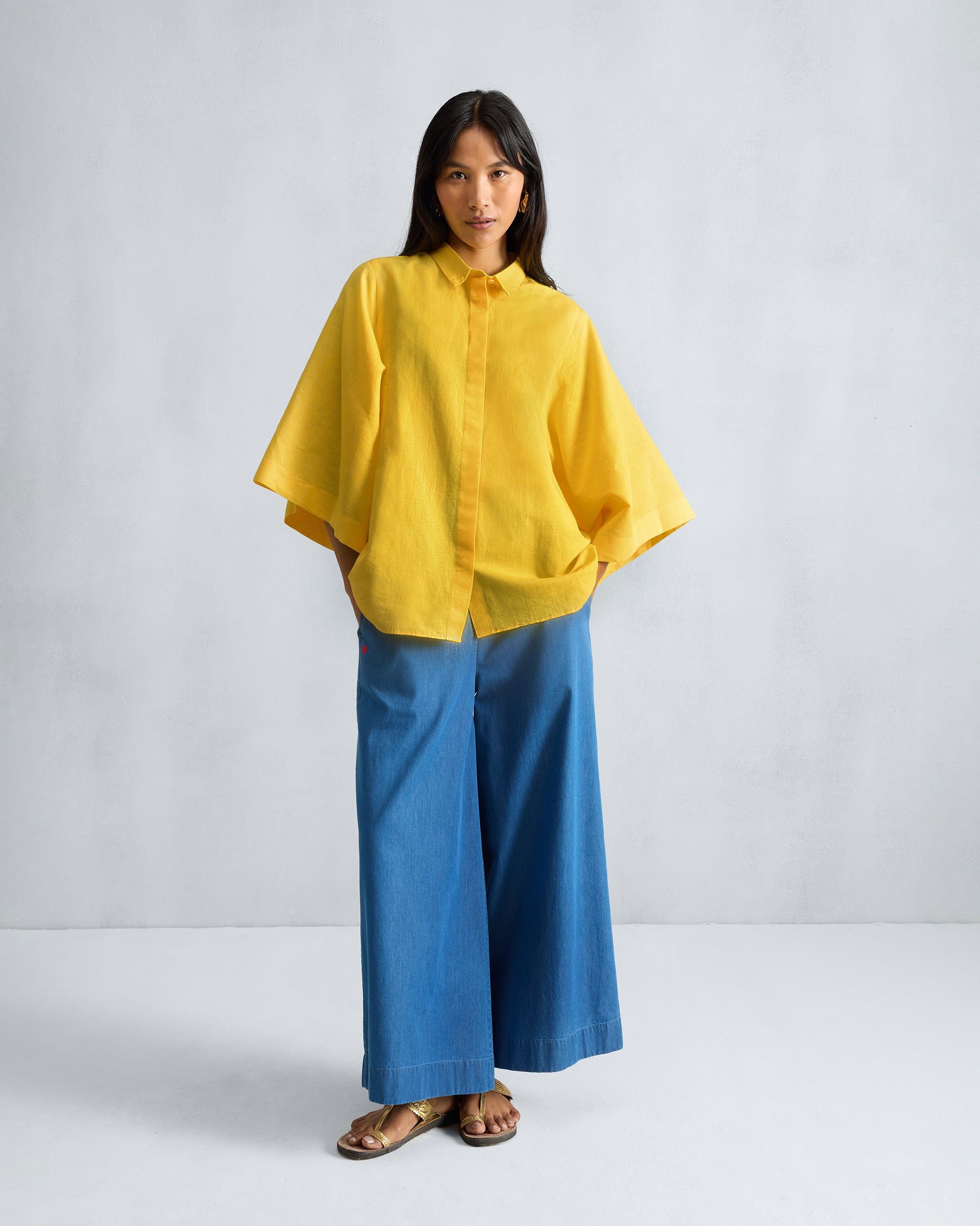 Drop Armhole Shirt - Yellow