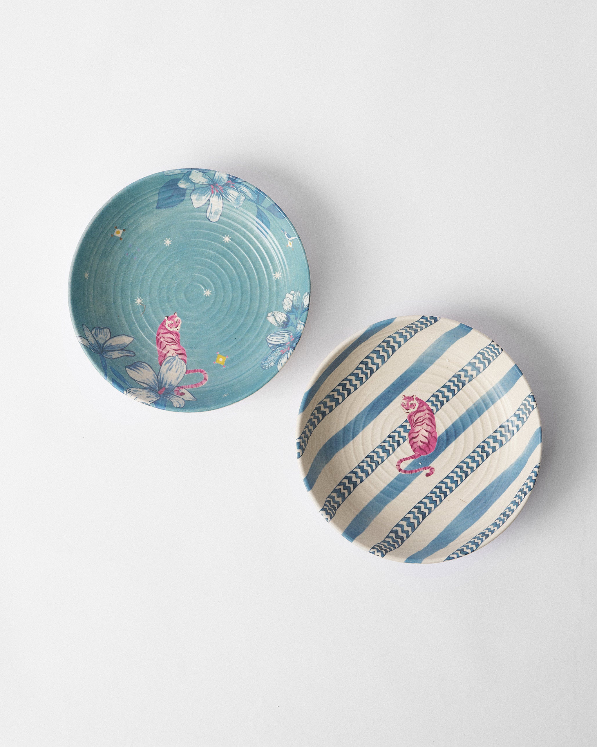 River Tiger Shallow Bowl - Set of 2