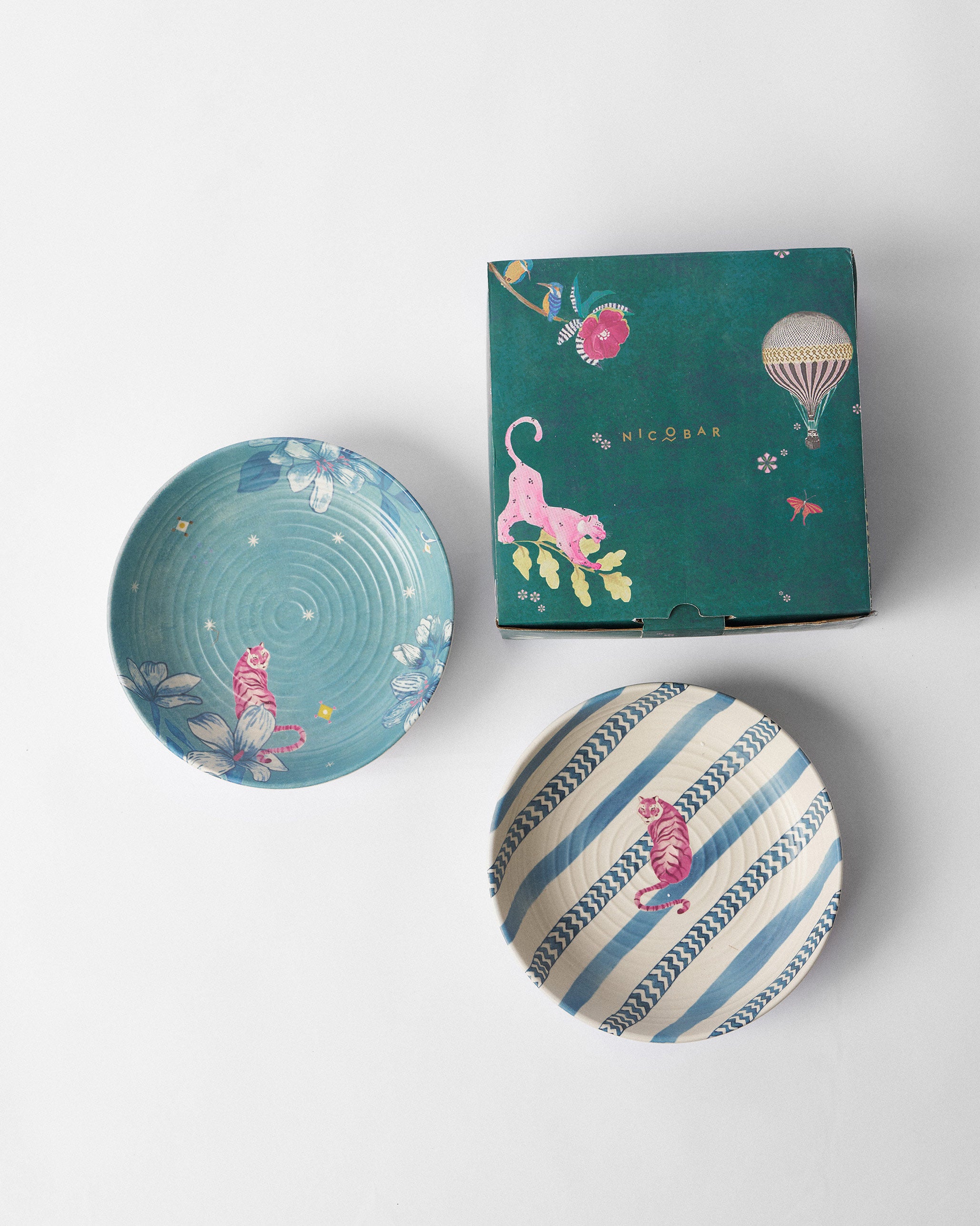 River Tiger Shallow Bowl - Set of 2