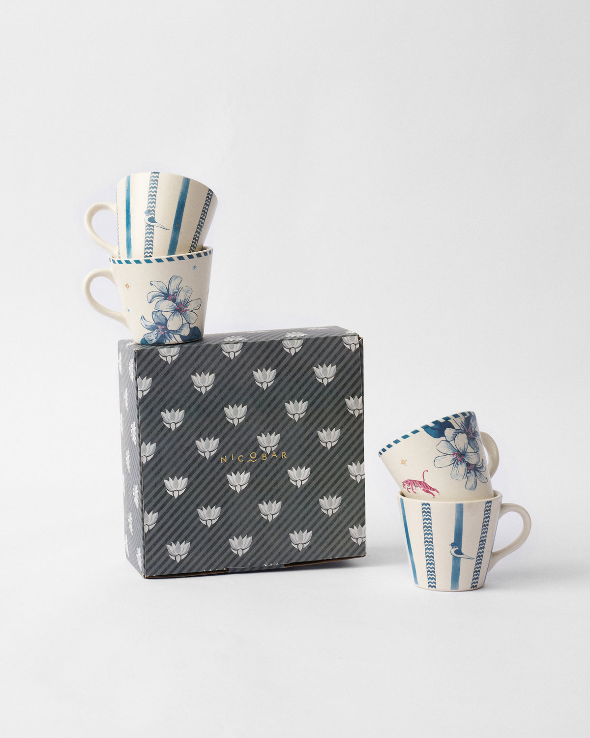 River Tiger Espresso Mug - Set of 4