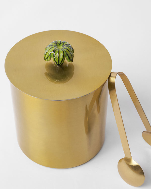 Palm Ice Bucket With Tong