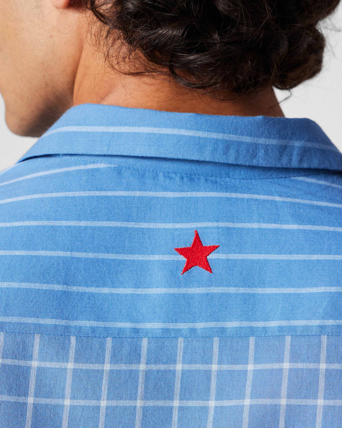 Bias Placket Shirt - Riverside Blue Checks