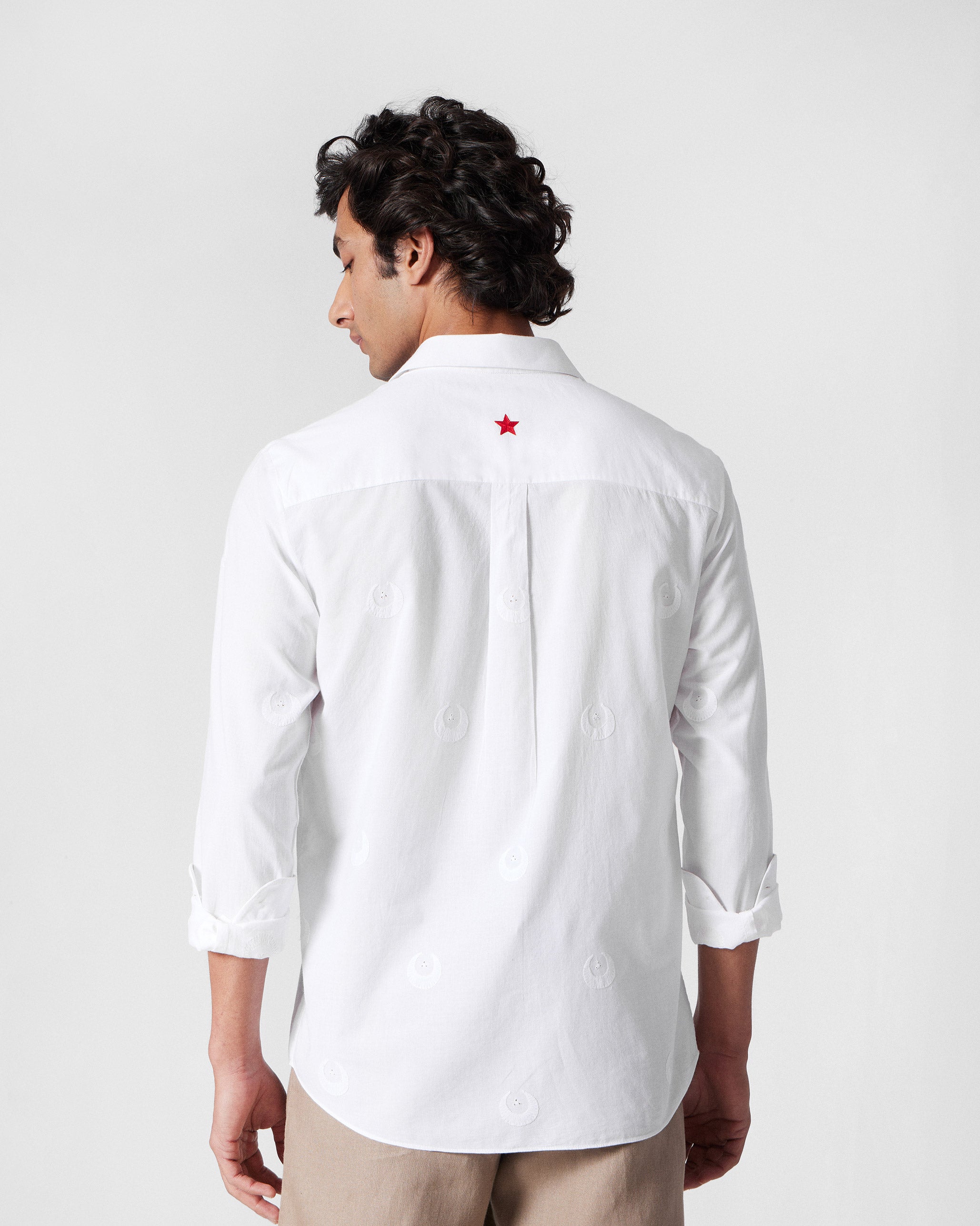 Basalt Shirt - White Embroidered