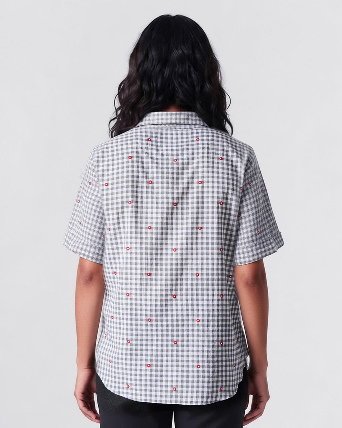 Mistari Shirt - Charcoal & Ivory Checks