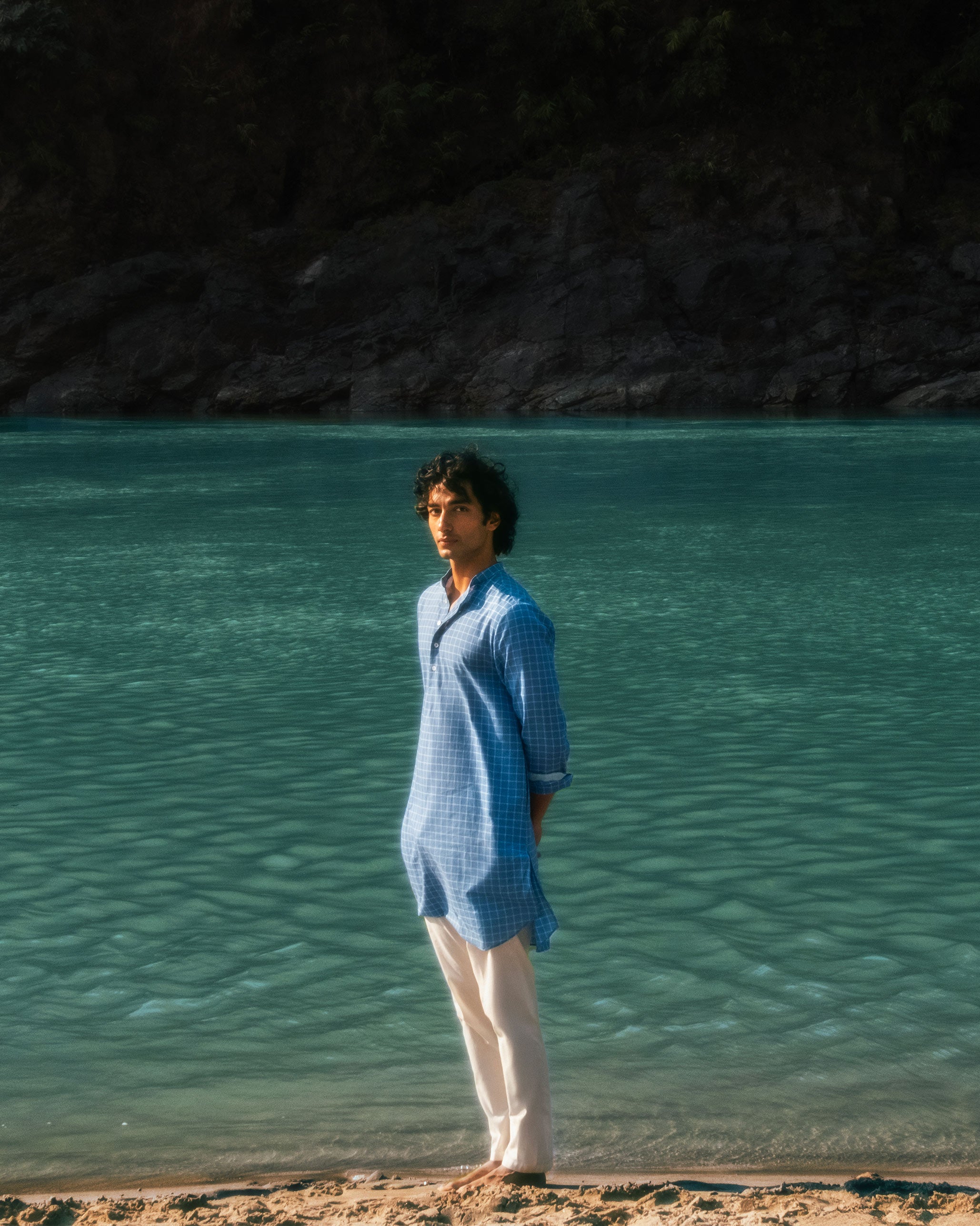 Nysa Kurta - Riverside Blue Checks