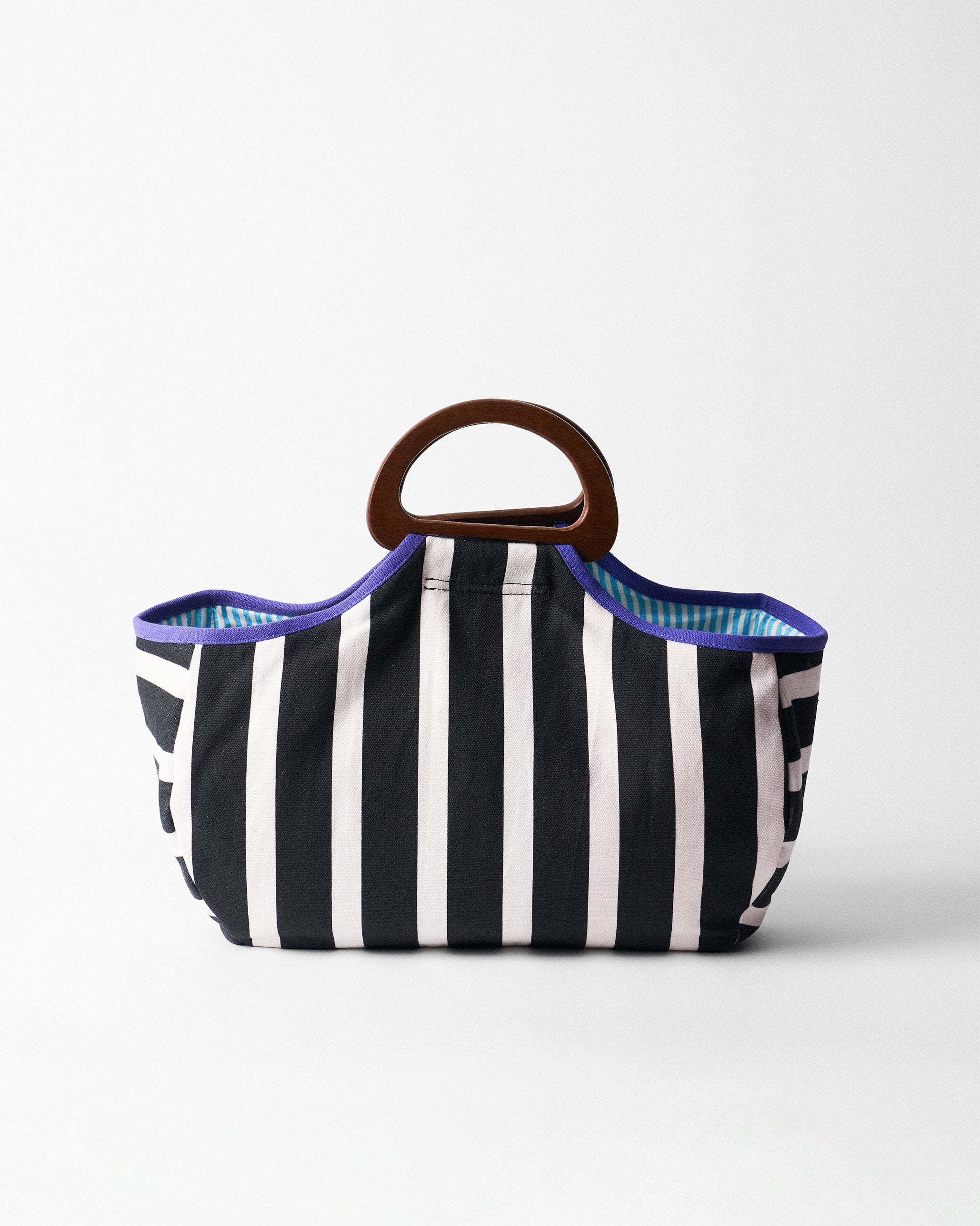 Fish Bowl Tote - Charcoal & Ivory