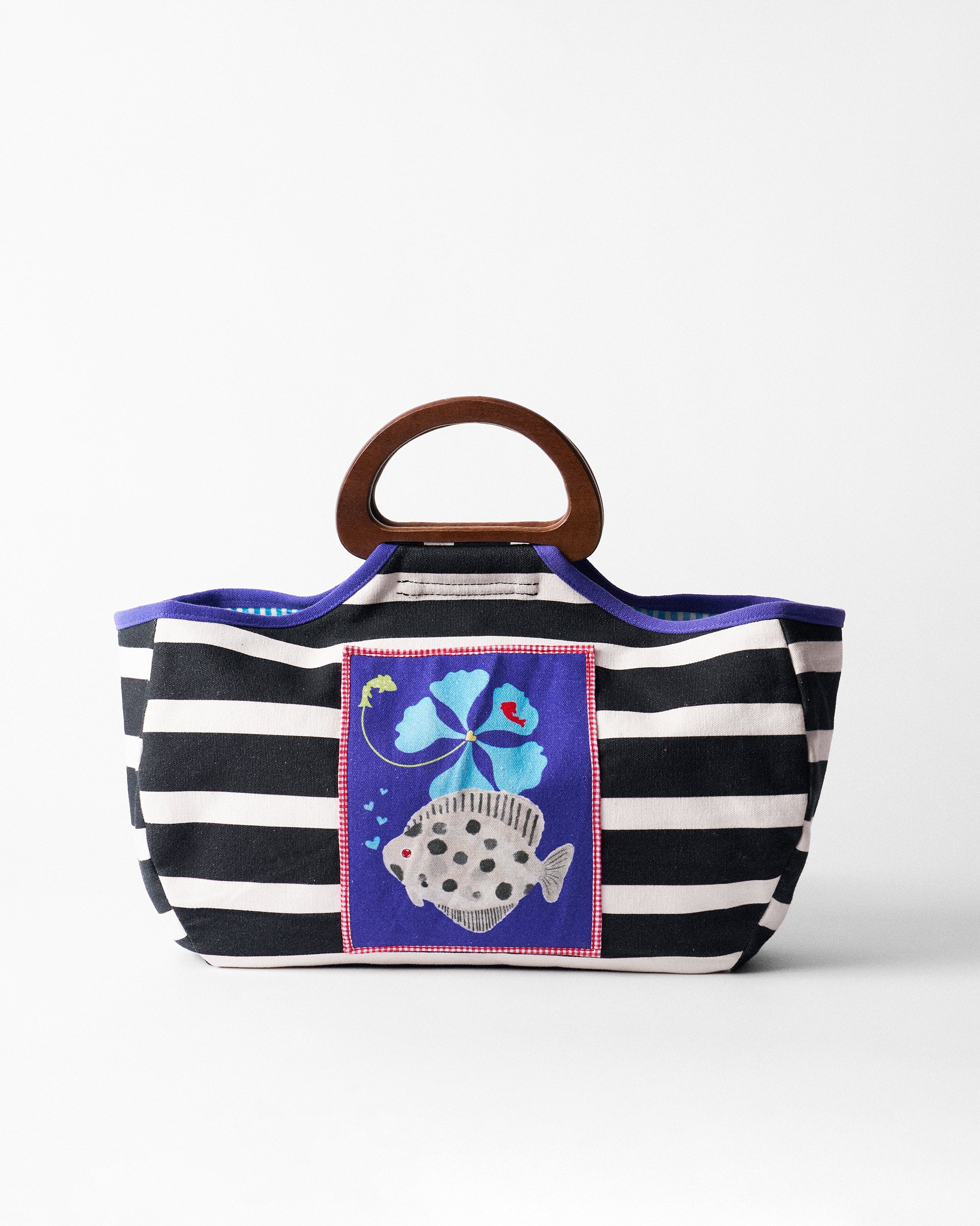 Fish Bowl Tote - Charcoal & Ivory