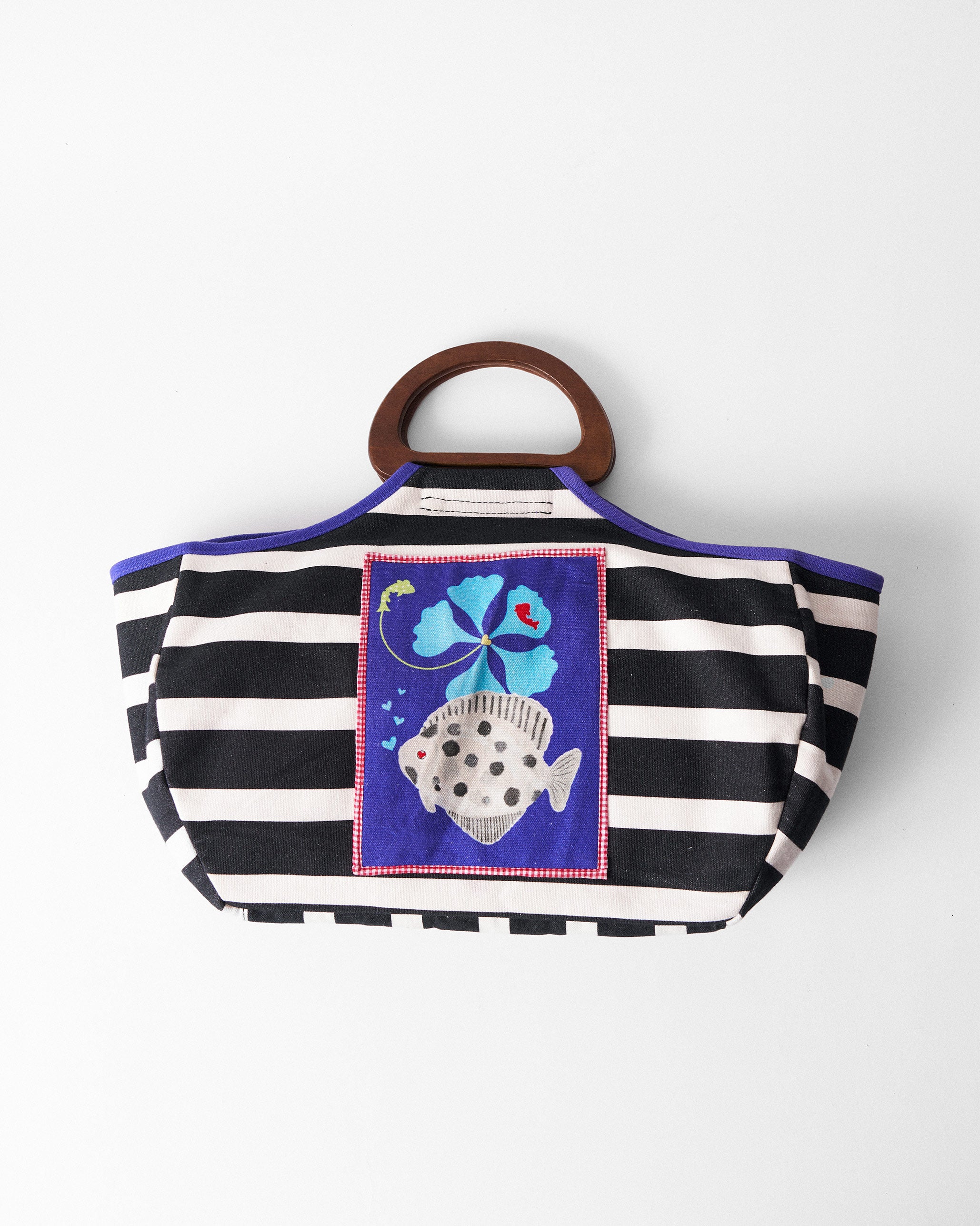 Fish Bowl Tote - Charcoal & Ivory
