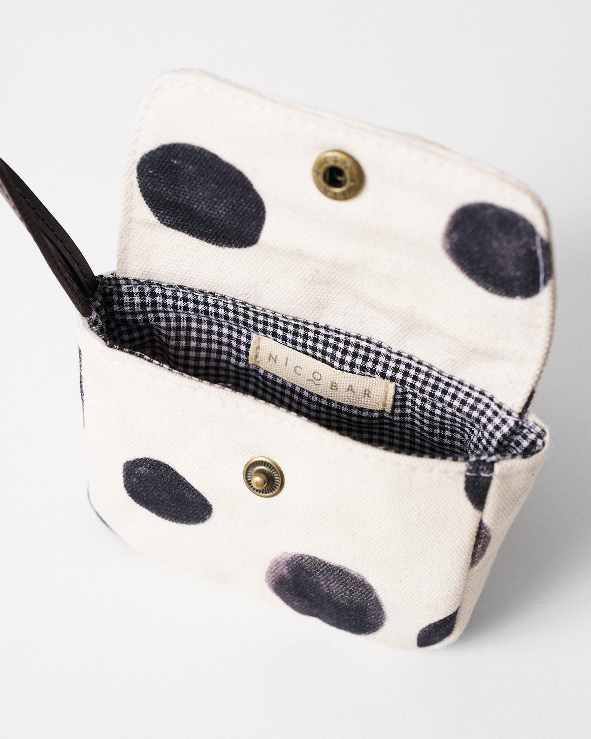Polka Coin Pouch - Charcoal & Ivory thumbnail 5