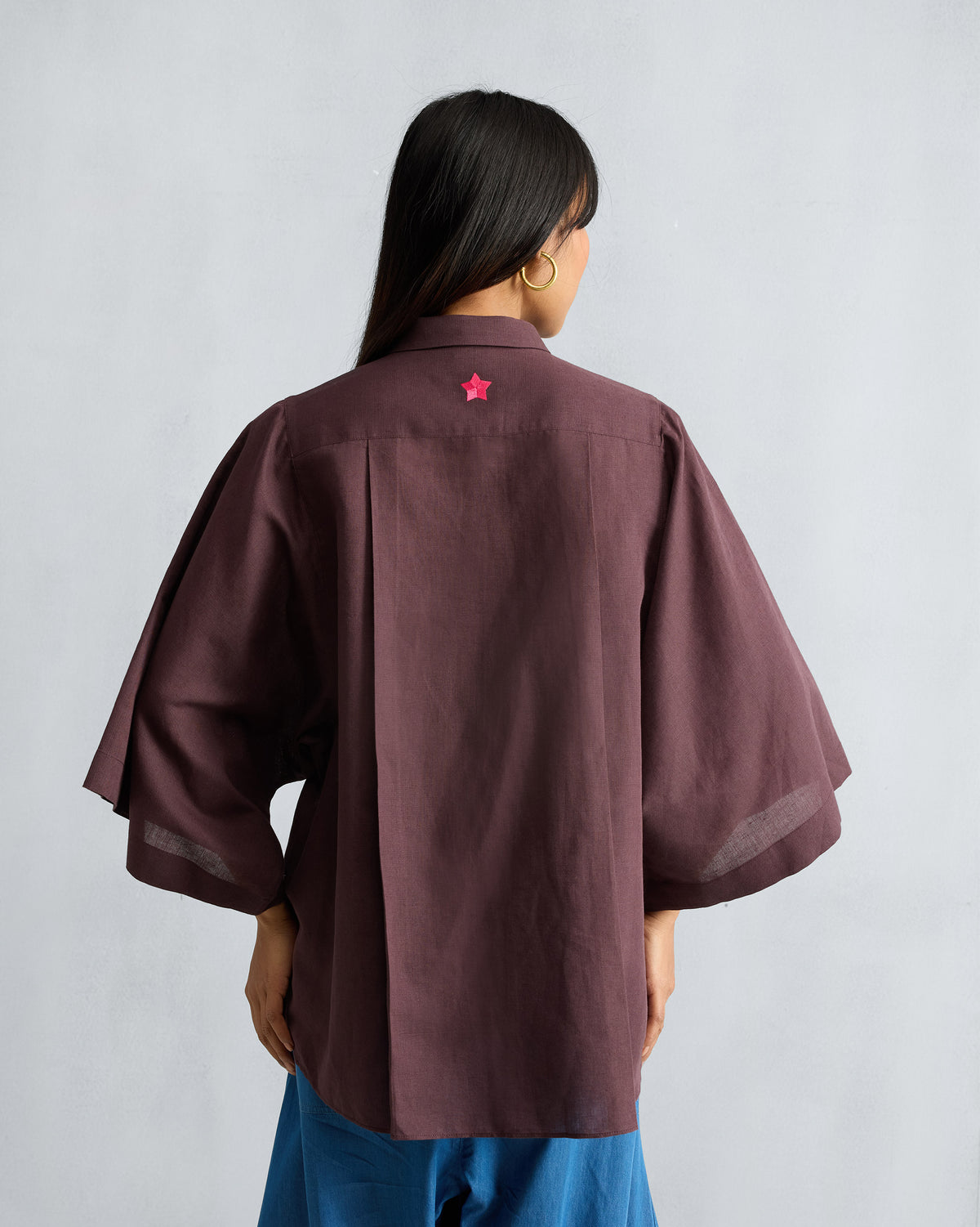 Drop Armhole Shirt - Chocolate Plum thumbnail 3