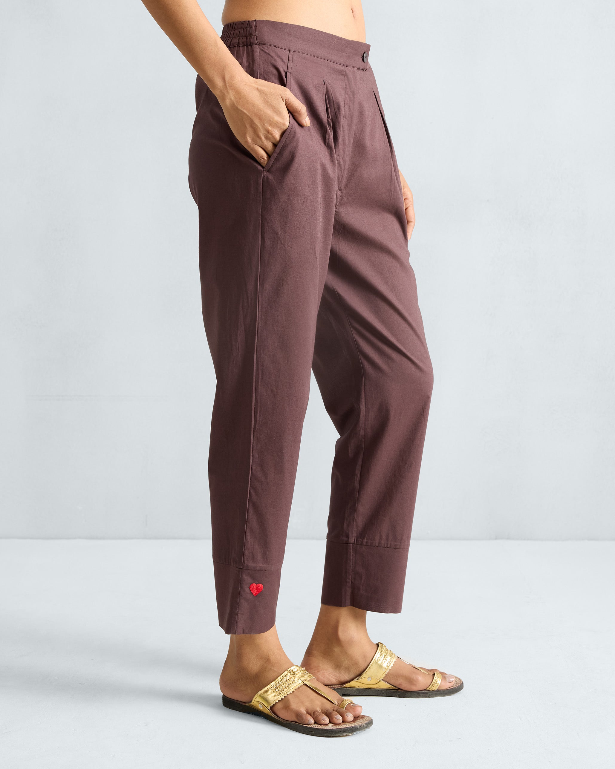 Narrow Pants - Chocolate Plum