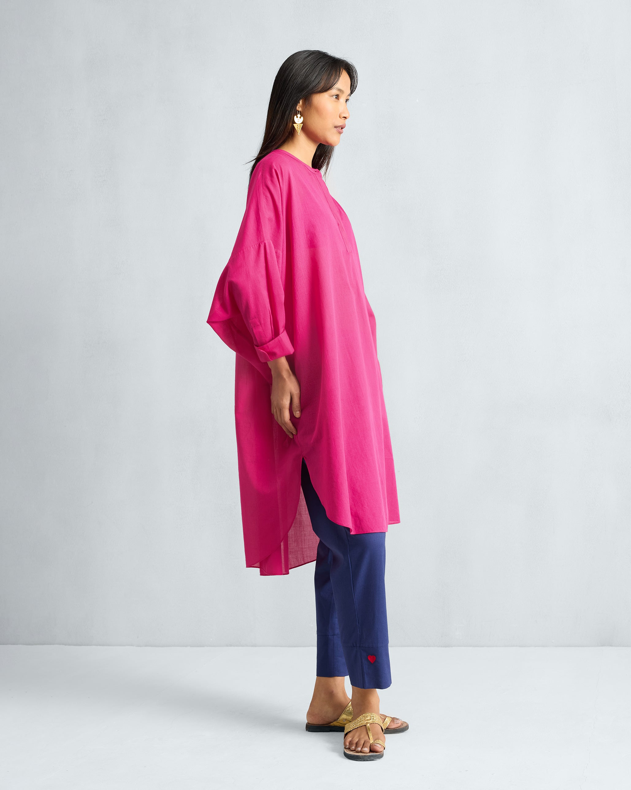 Lazy Sunday Tunic - Fuchsia