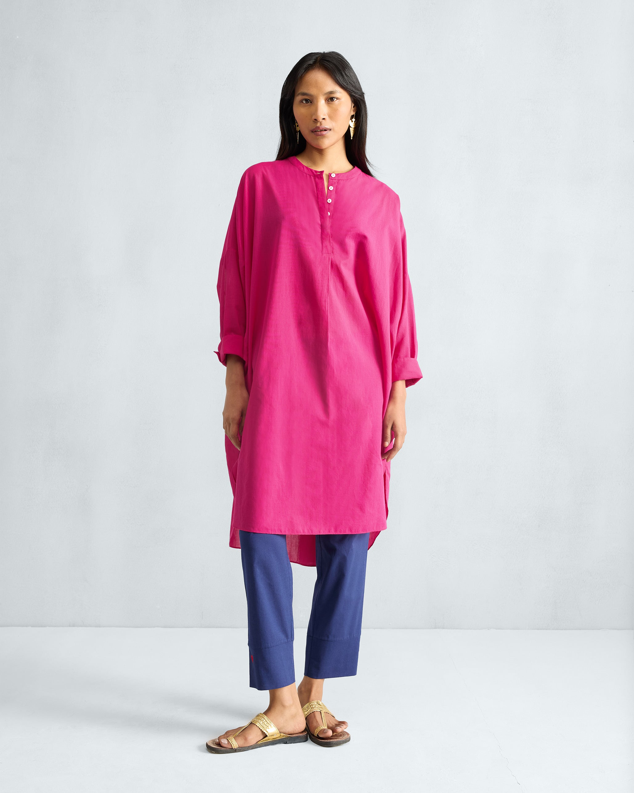 Lazy Sunday Tunic - Fuchsia