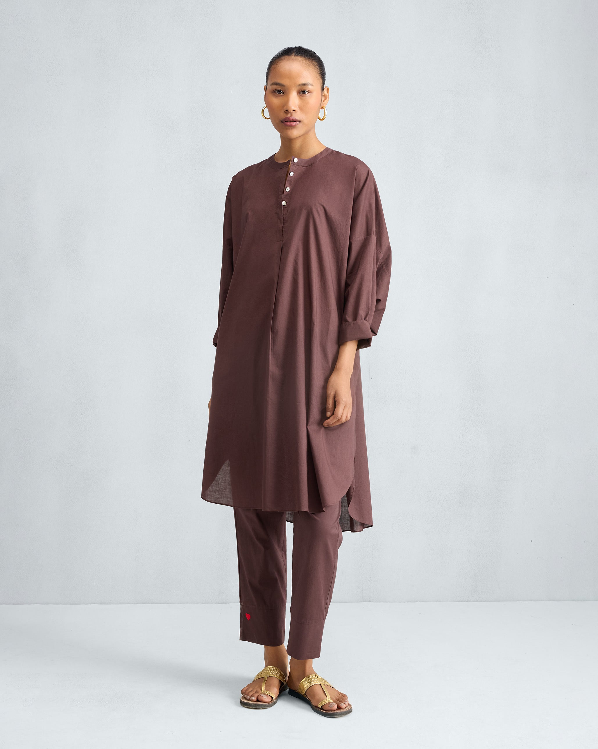 Lazy Sunday Tunic - Chocolate Plum