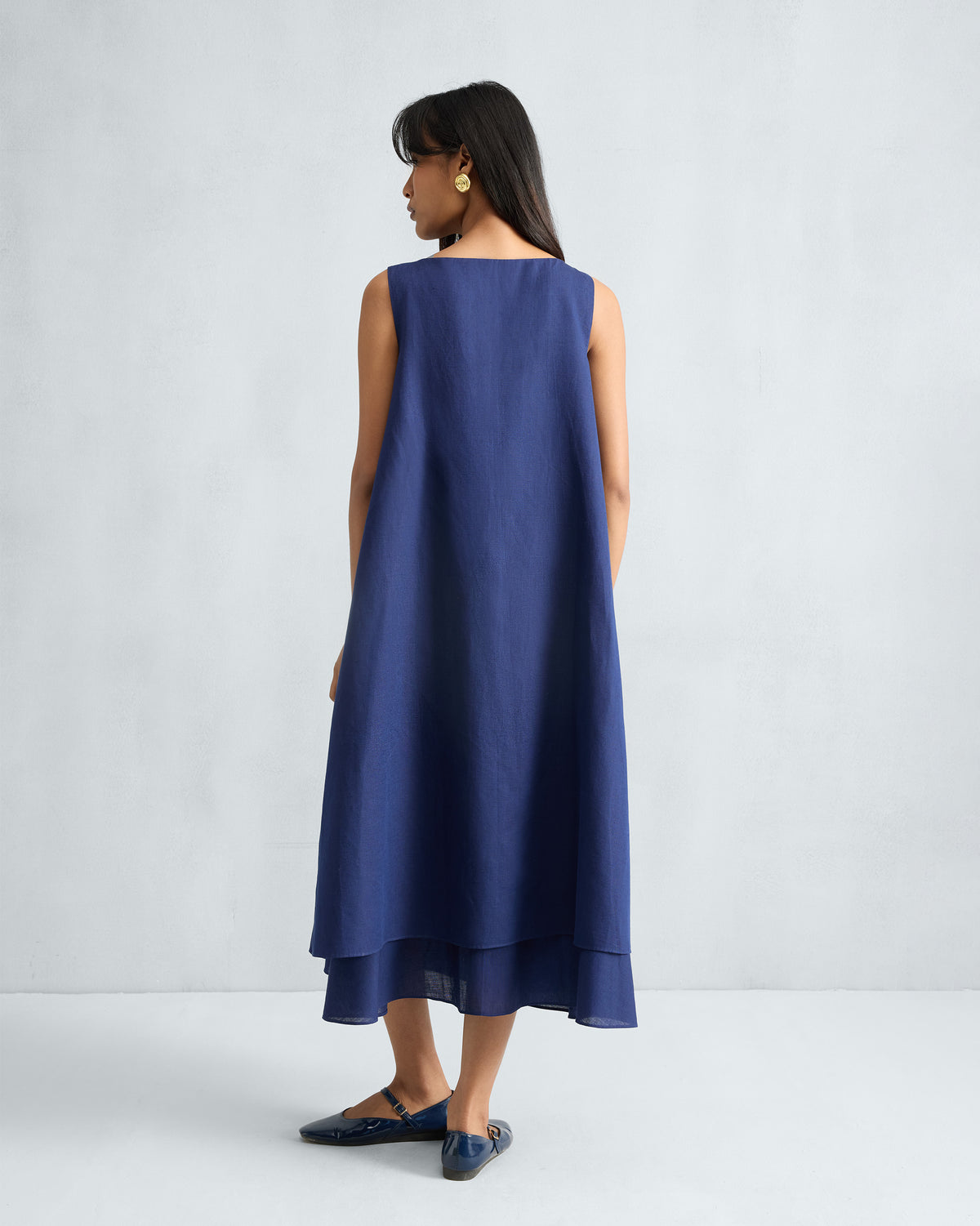 Double Layer Dress - Ink Blue thumbnail 5