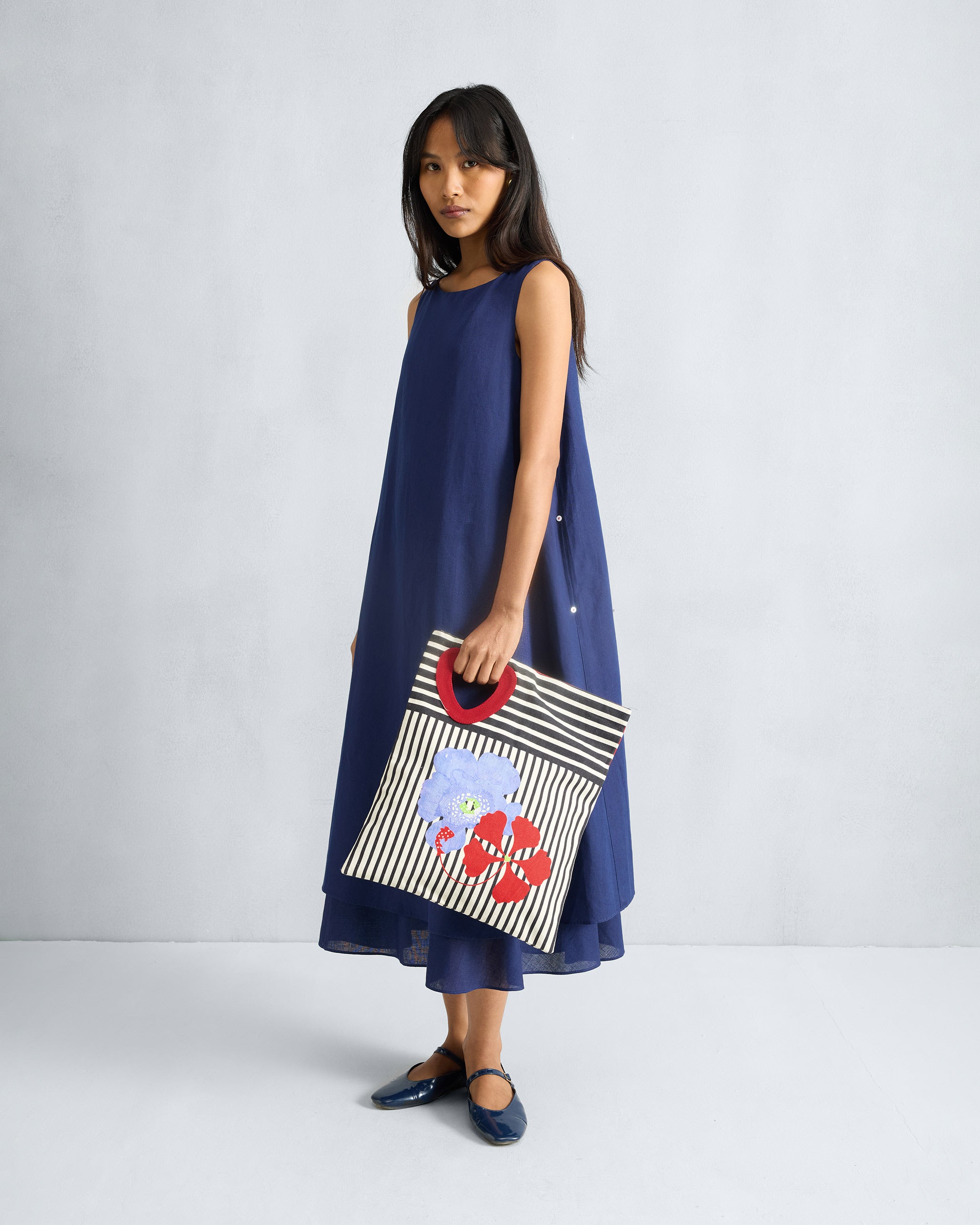 Double Layer Dress - Ink Blue