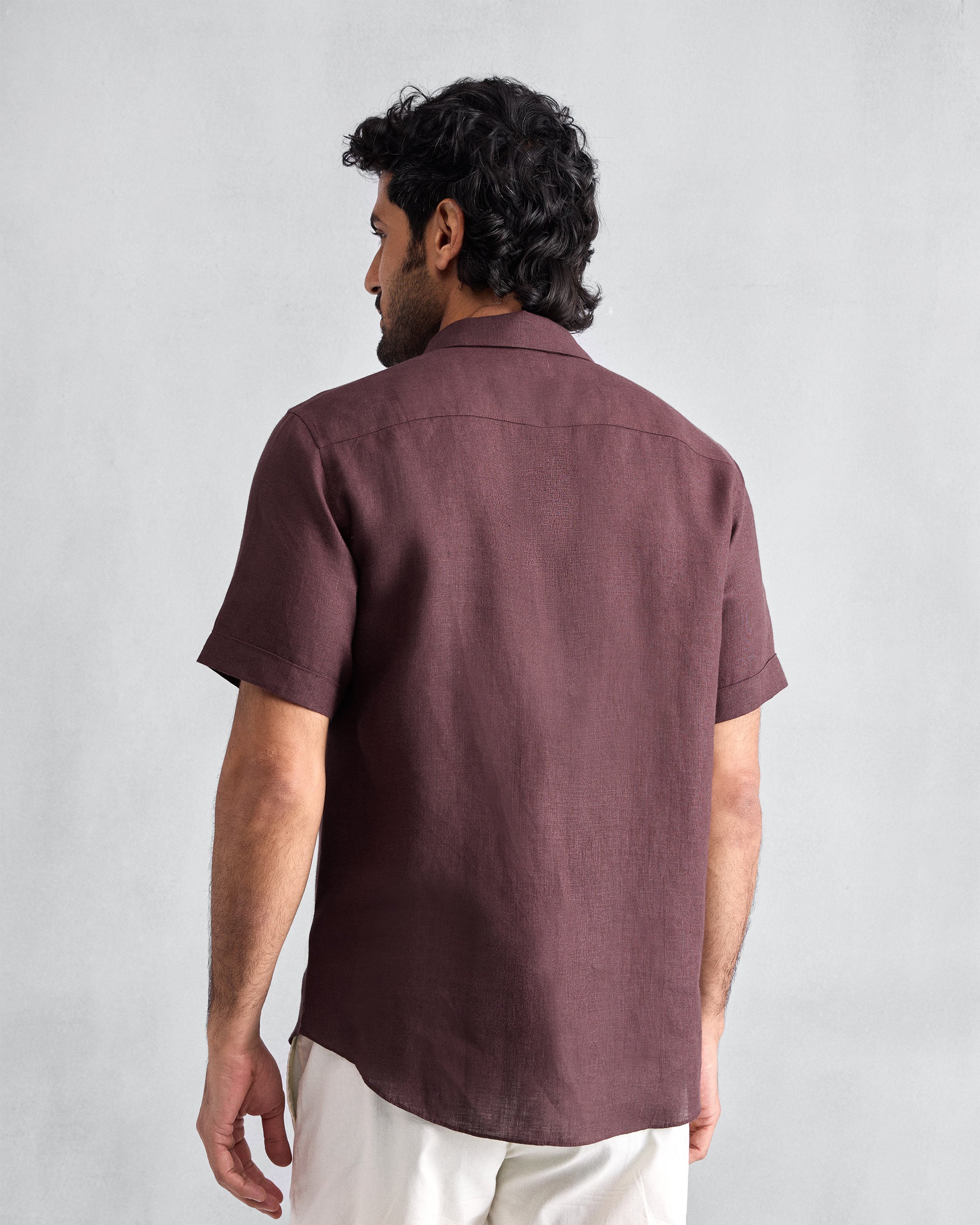 Half Sleeve Shirt - Chocolate Plum